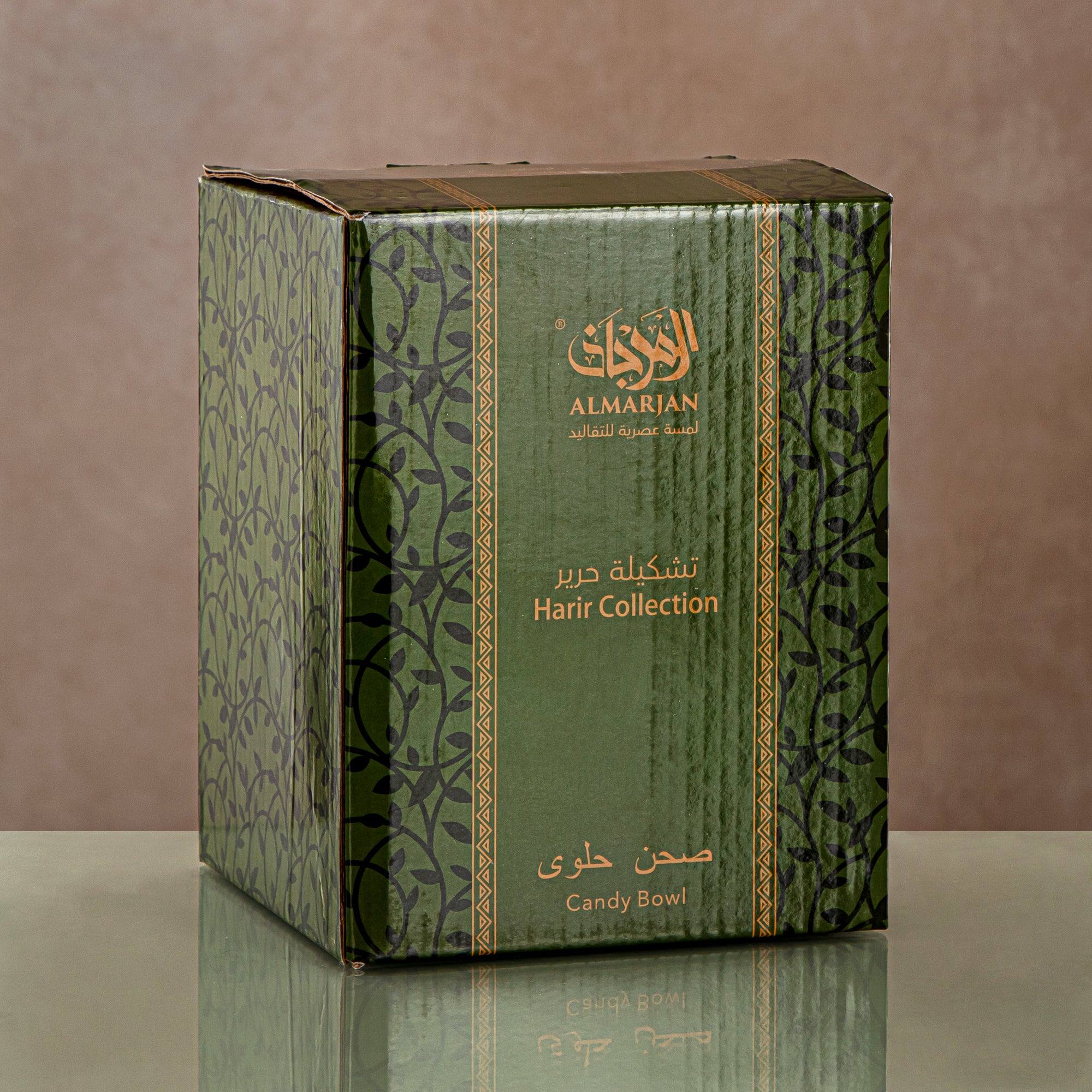 وعاء حلوى المرجان 900ML، زجاج، شفاف ونقش ذهبي (0194T-ZQDL) - تجمعات عائلية