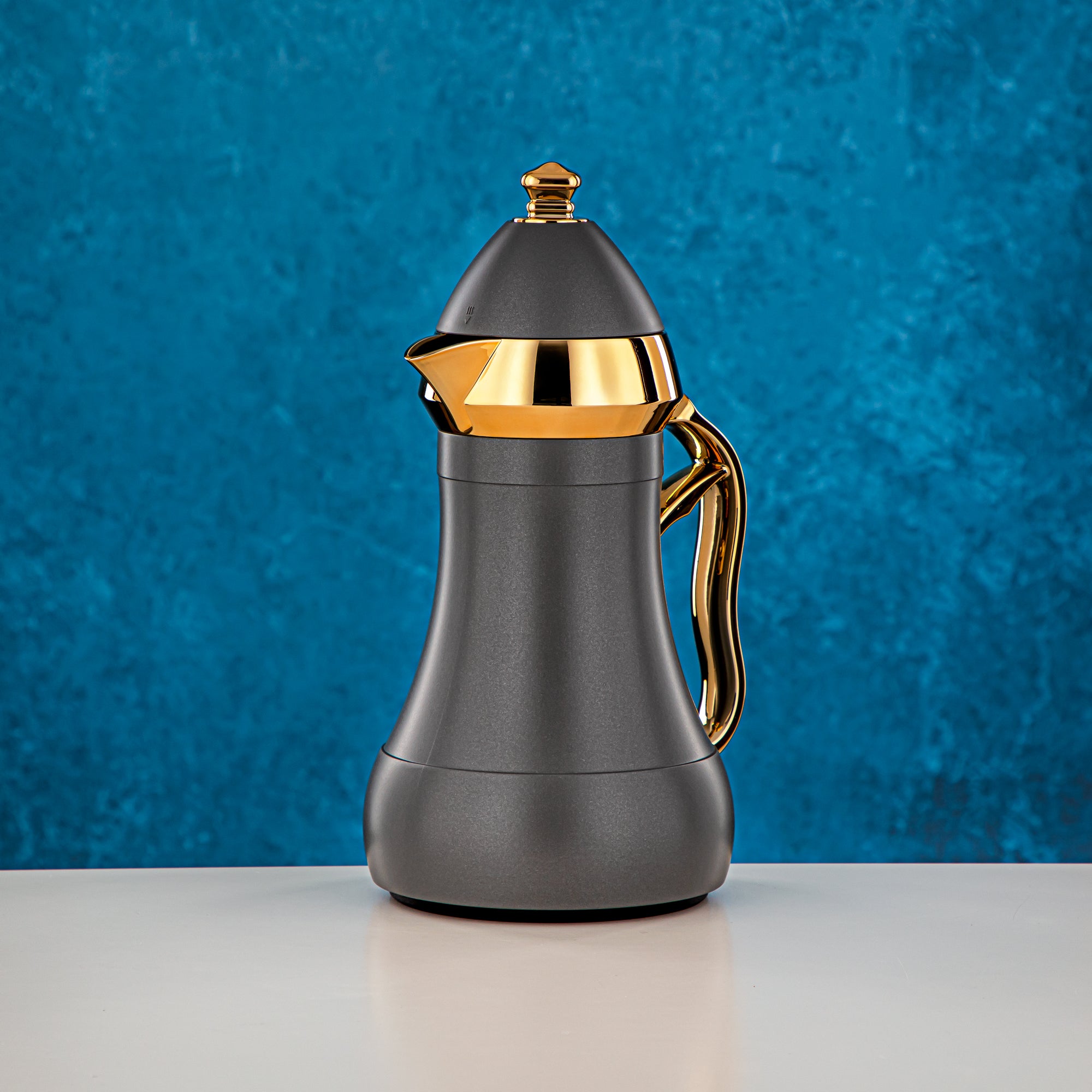 Almarjan 2 Pieces Vacuum Flask Set Dark Grey & Gold - AMJ-070/B070Q315YZC95