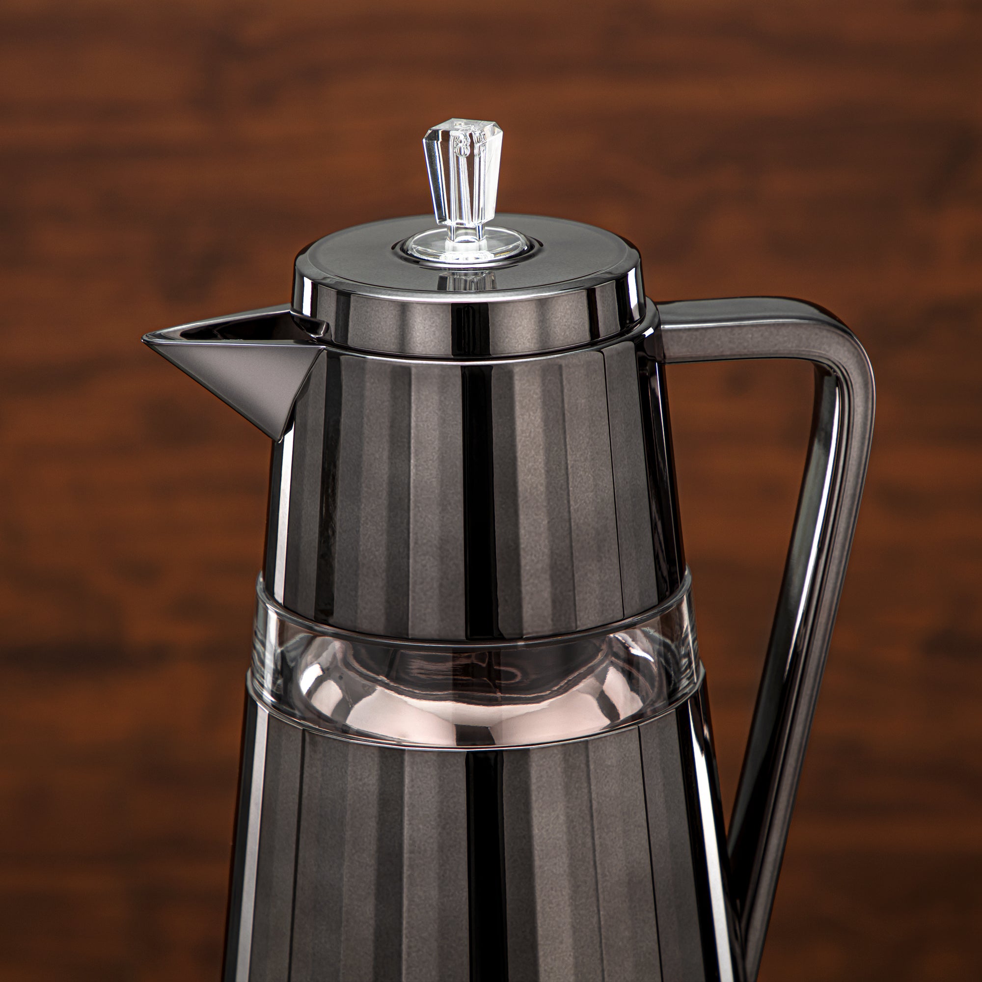 المرجان طقم ترامس قطعتان أسود وشفاف - C77-BA