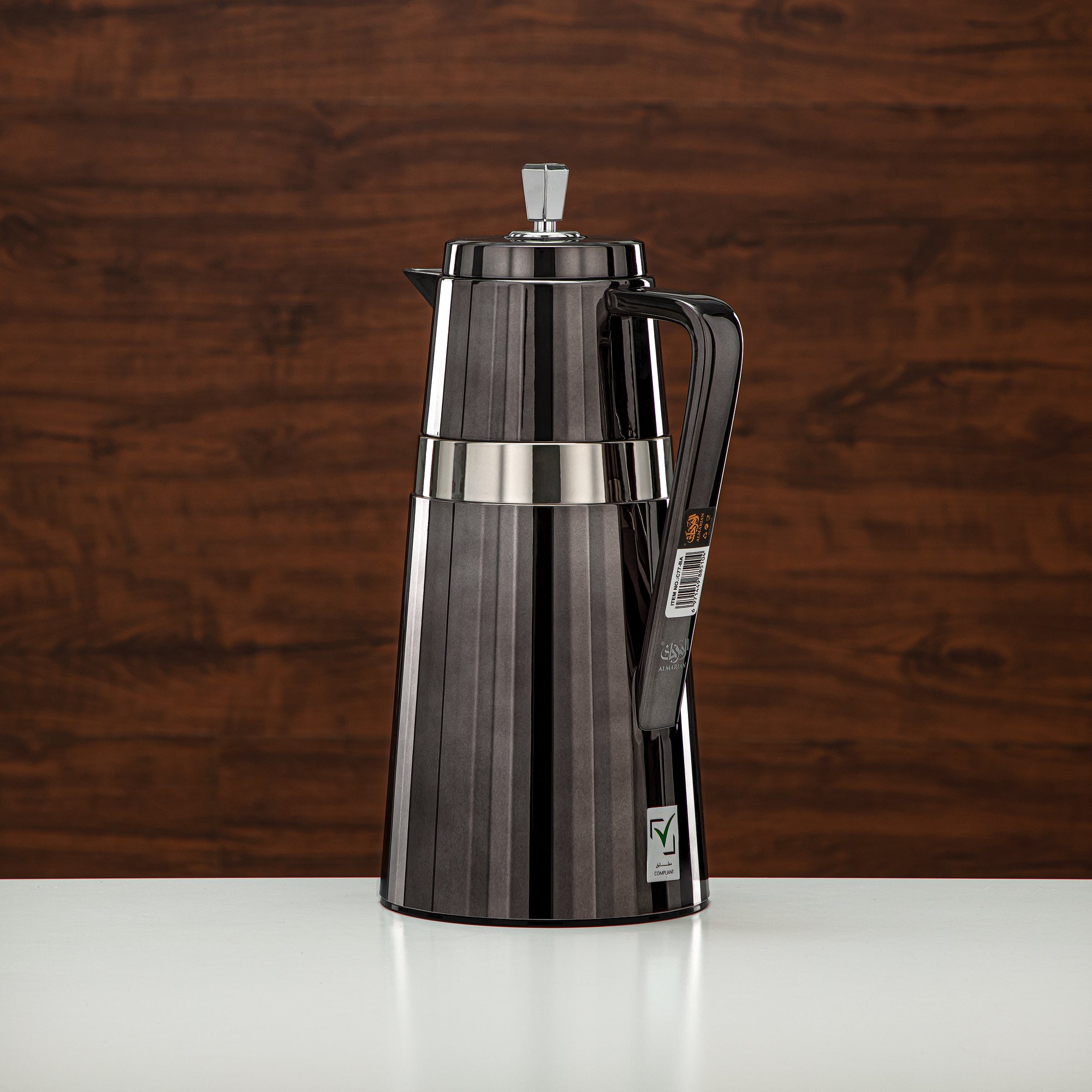 المرجان طقم ترامس قطعتان أسود وفضي - C77-BC