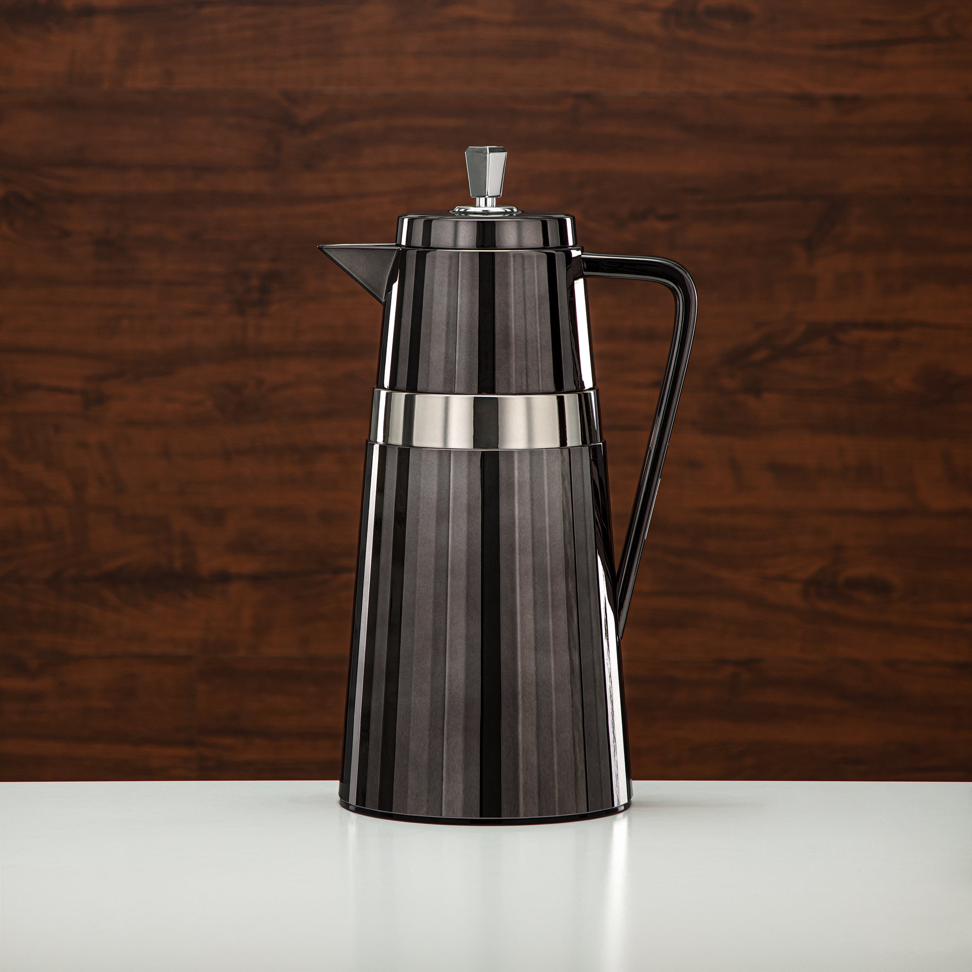 المرجان طقم ترامس قطعتان أسود وفضي - C77-BC