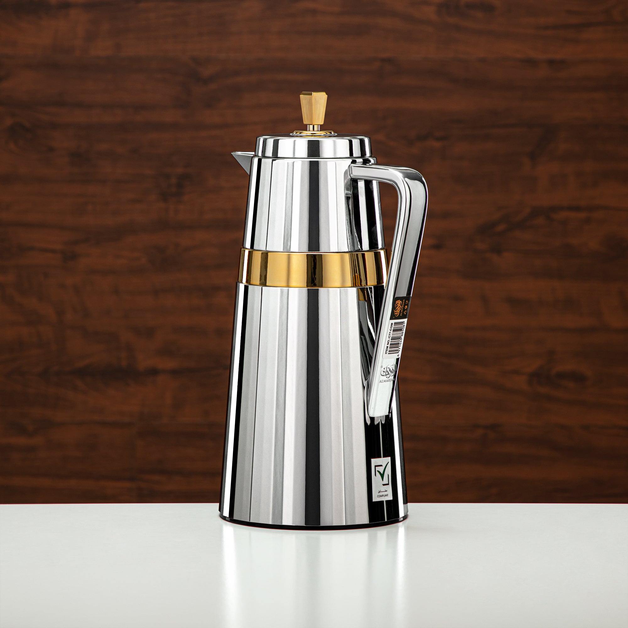 المرجان طقم ترامس قطعتان فضي وذهبي - C77-SG