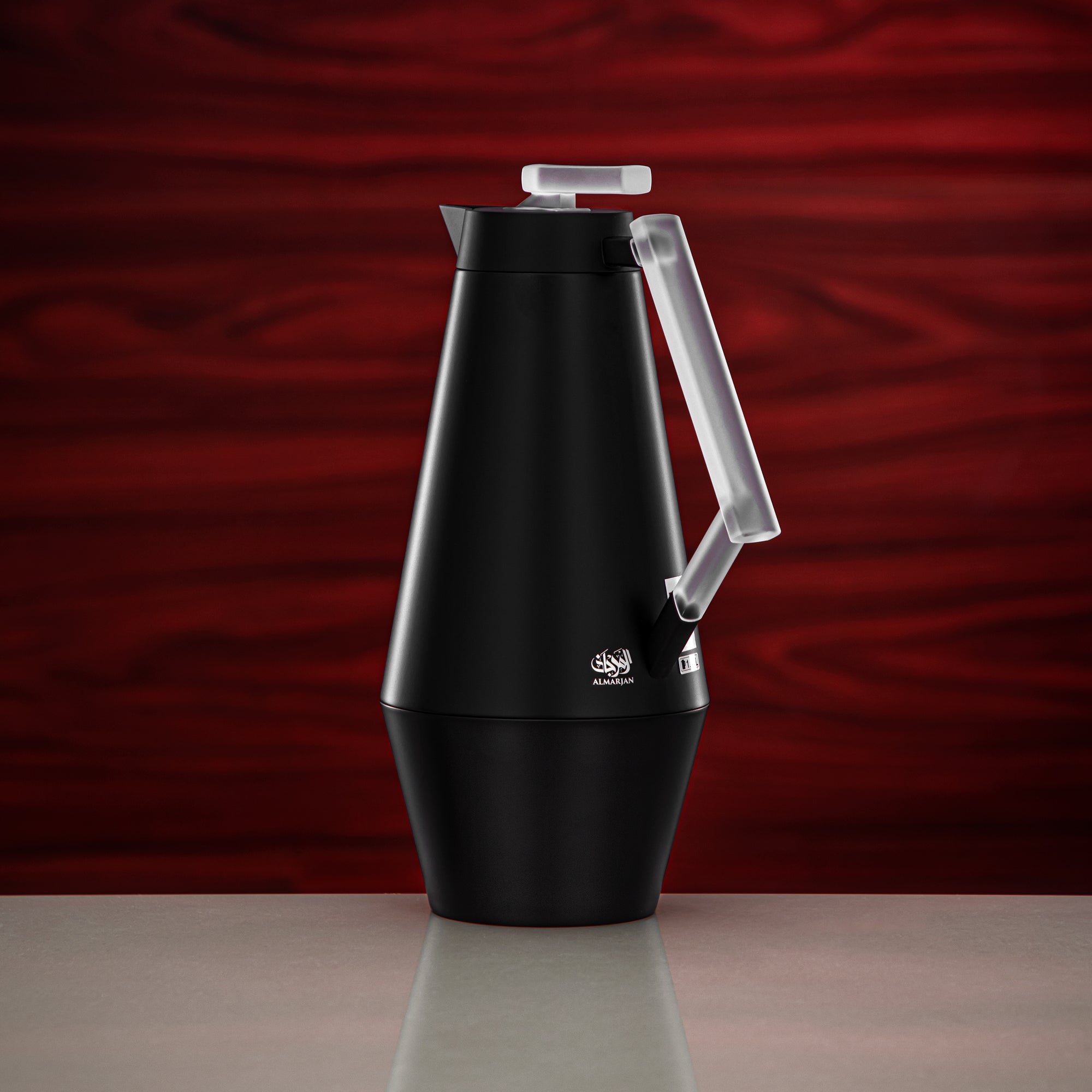 Almarjan Vacuum Flask Set 0.7L & 1L Matt Black & Frost