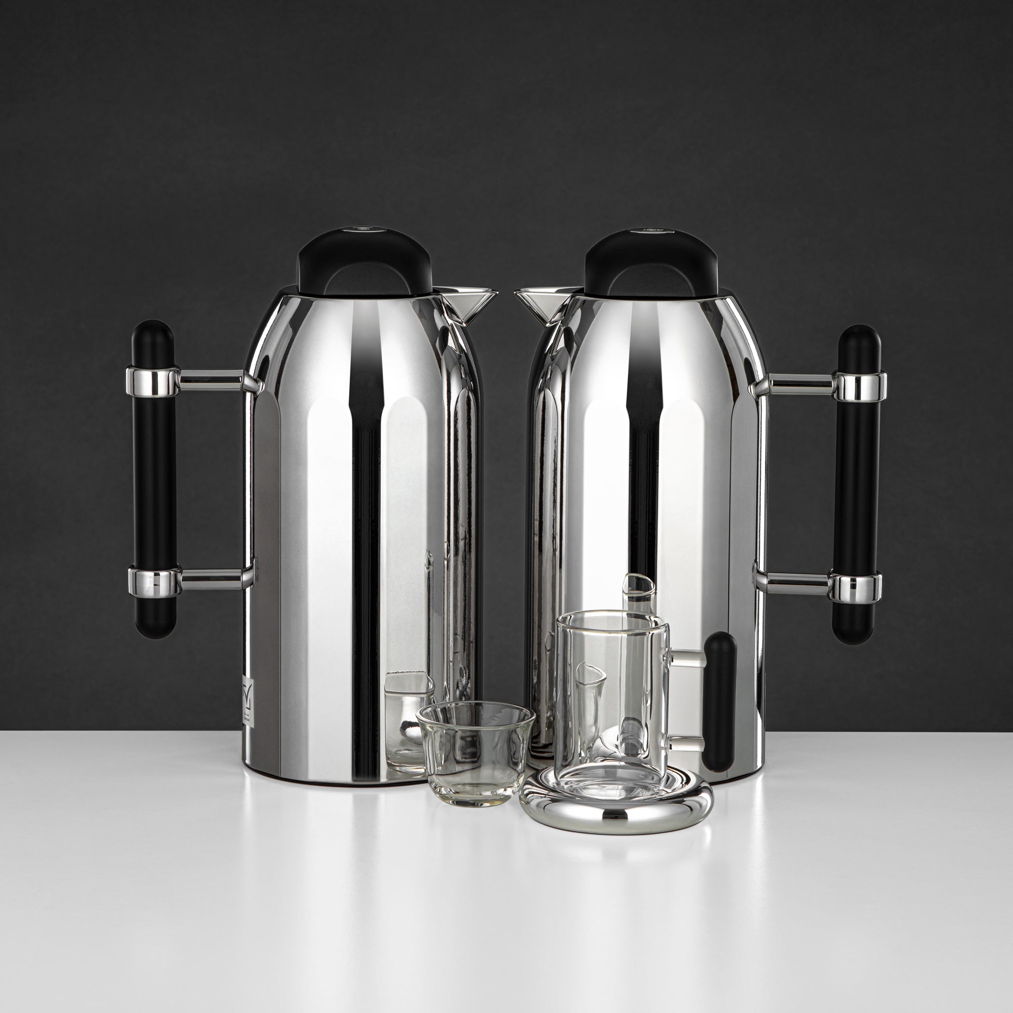 طقم ترامس المرجان 21 قطعة فضي بمقبض وغطاء أسود 1L + 1L (FG211-21 MC/TM) – تقديم متكامل | رمضان و التجمعات