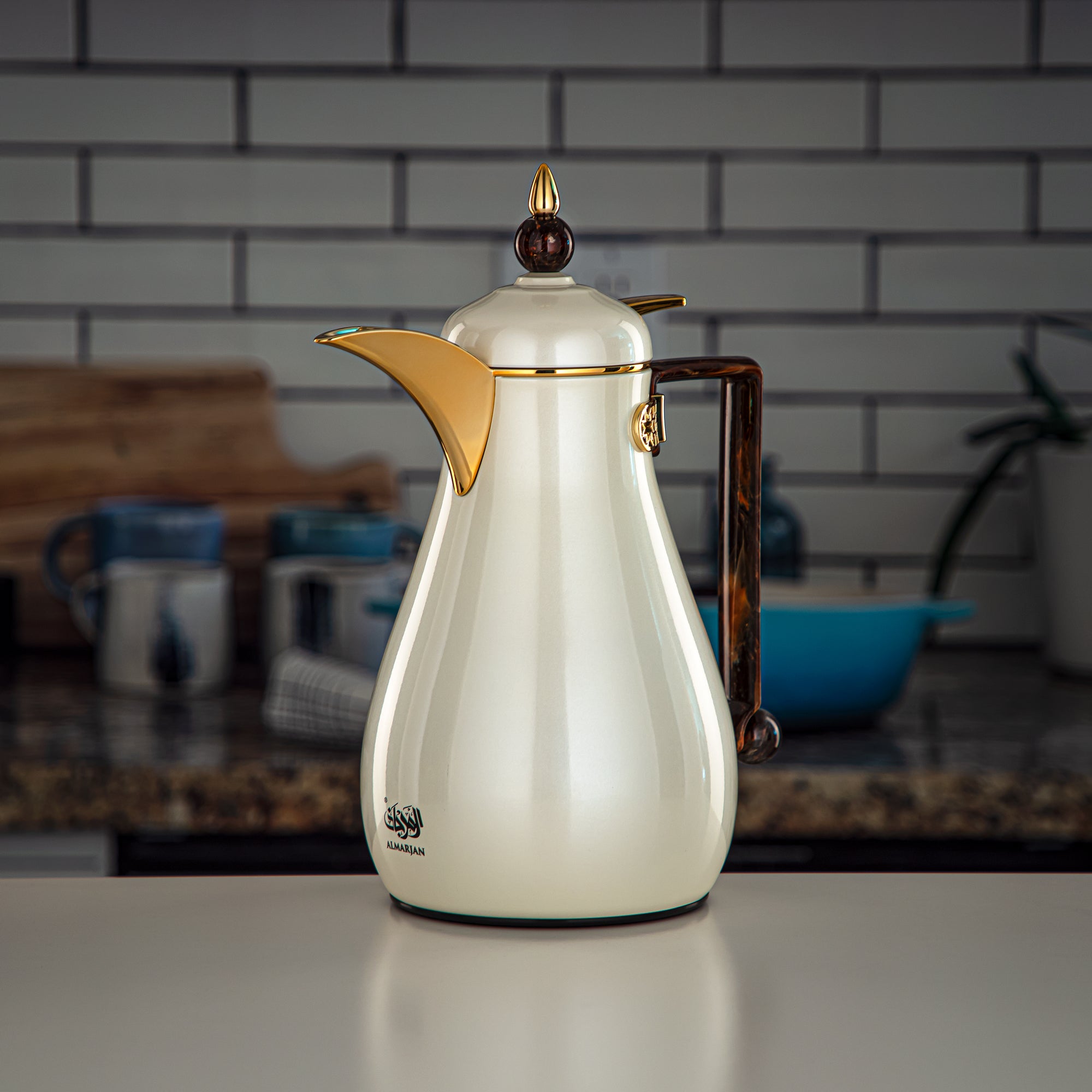 المرجان طقم ترامس قطعتين أبيض وذهبي - FG803-070/100 PBR/PW