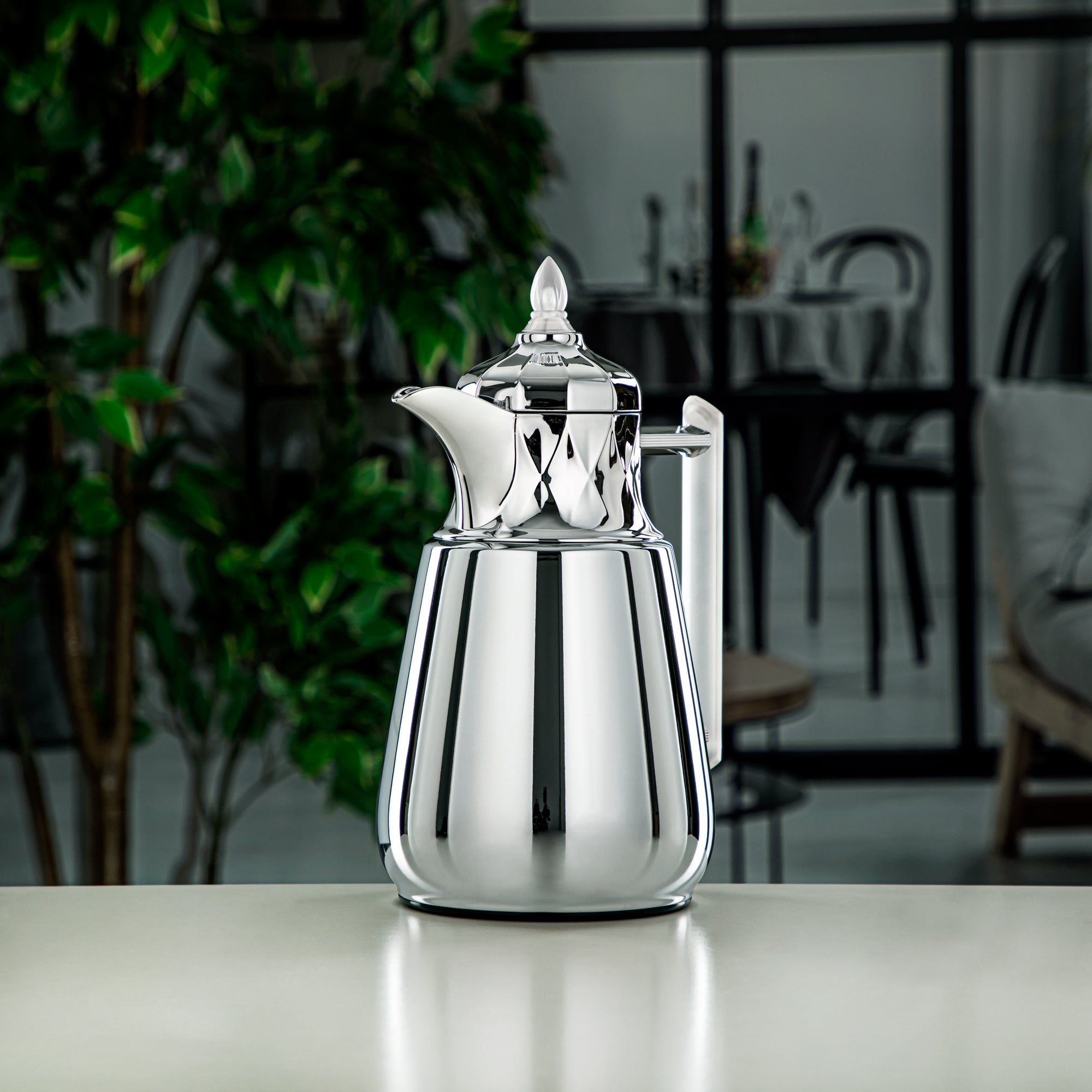 طقم ترامس المرجان مكون من قطعتين باللون الفضي اللامع واللون البارد - FG805-070/100 C/FA