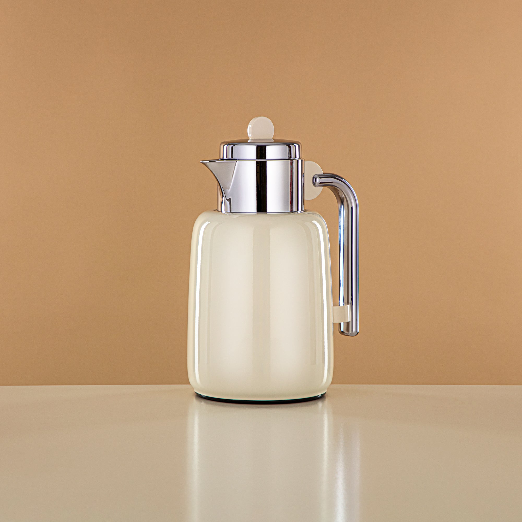 ألمرجان طقم ترامس - 0.7 لتر + 1 لتر، عاجي وفضي (FG808-070/100 IV/C) - لتقديم الشاي والقهوة