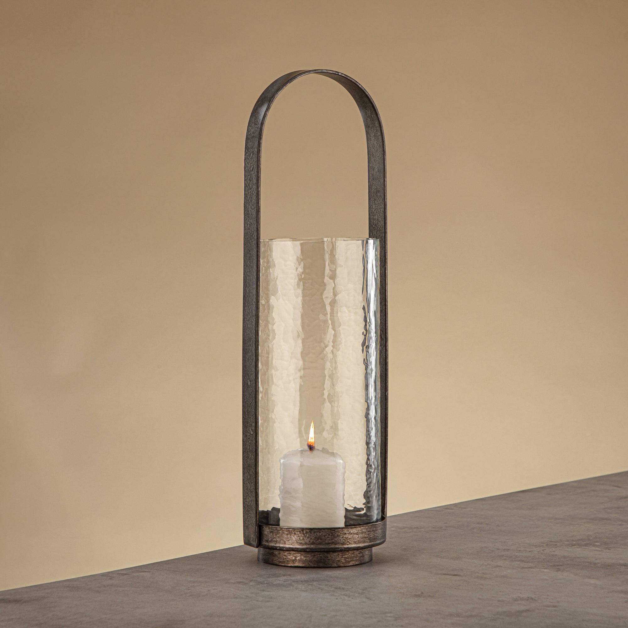 فانوس المرجان هوريكان 42 سم فضي عتيق