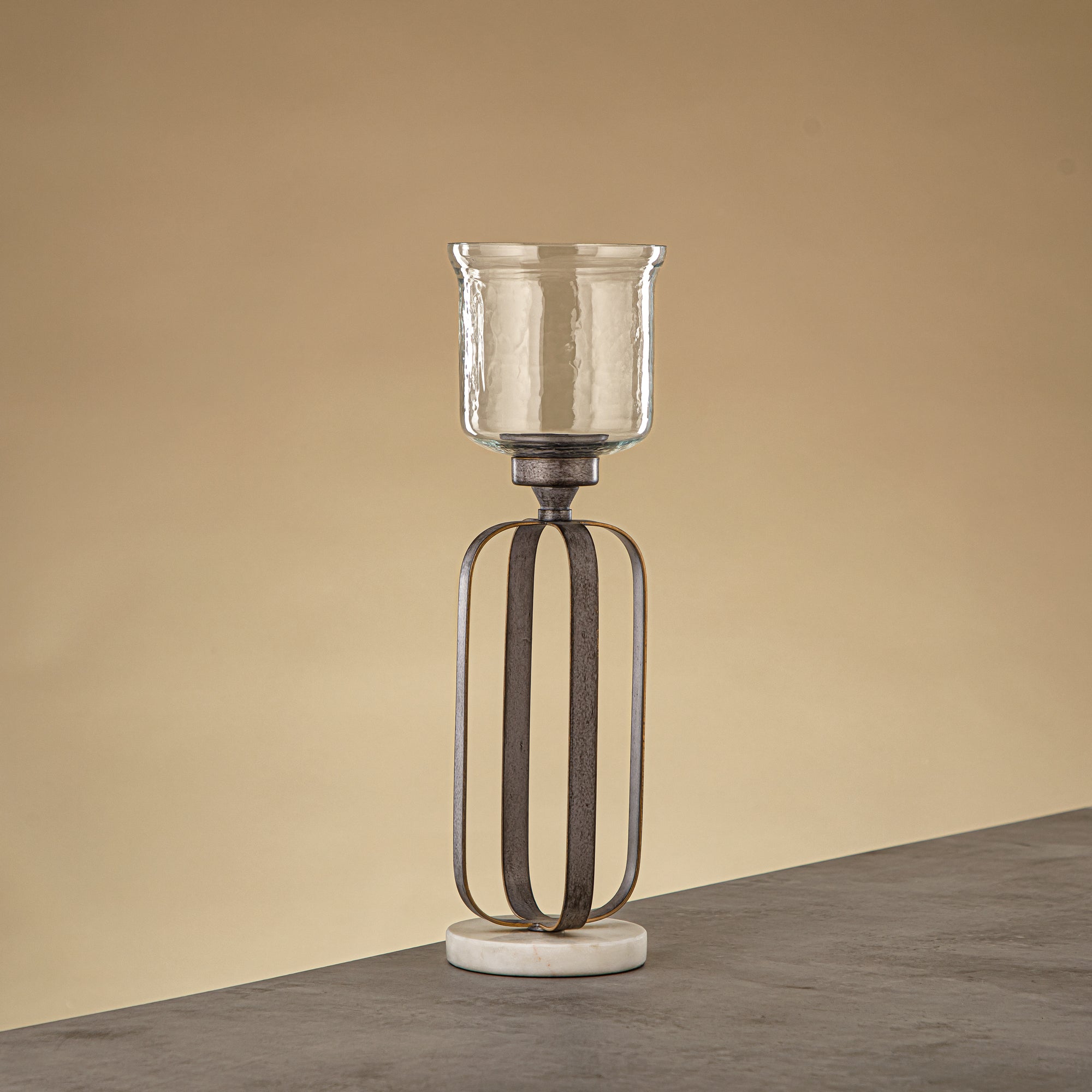 حامل شموع المرجان ٣٧ سم فضي