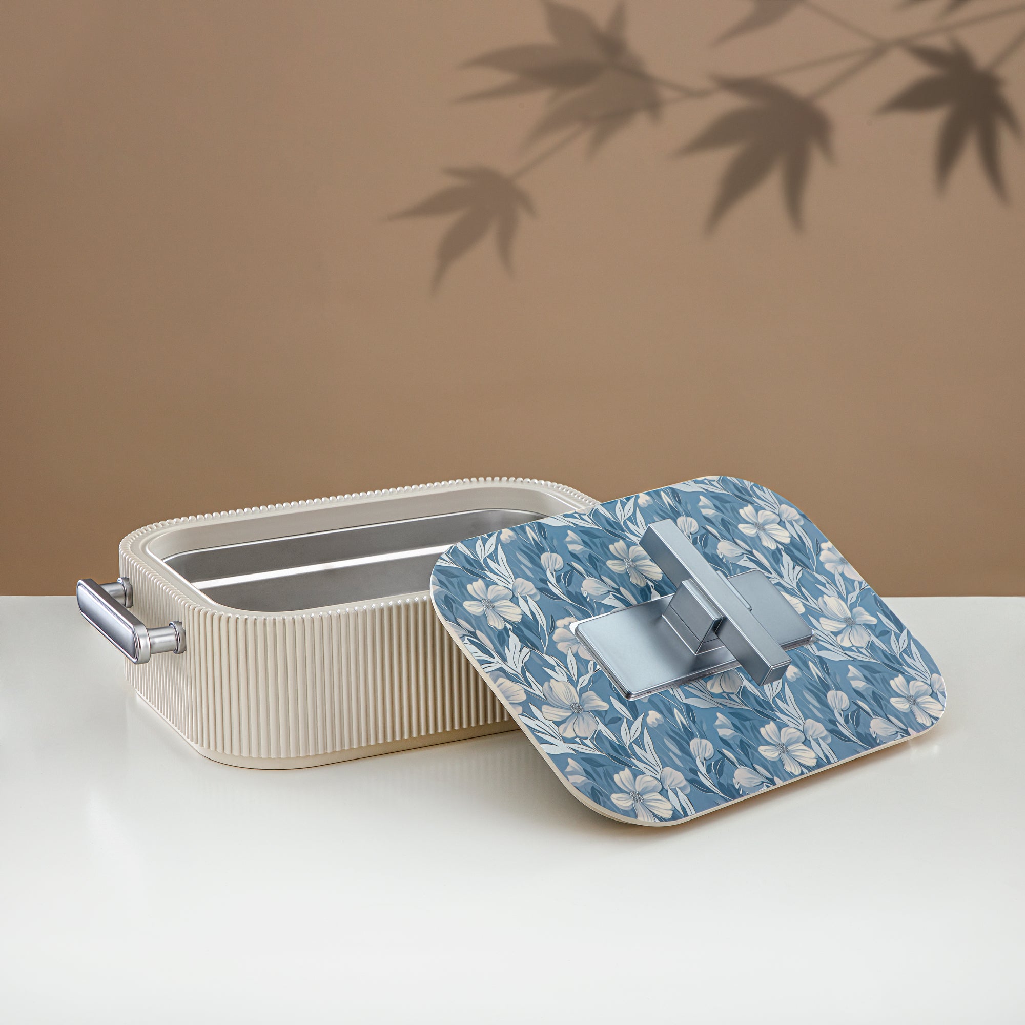 حرارات المرجان ABS، 3000 مل، بيج مزهر وفضي مطفي (HP06-300SP-AZ01S) - تقديم أنيق