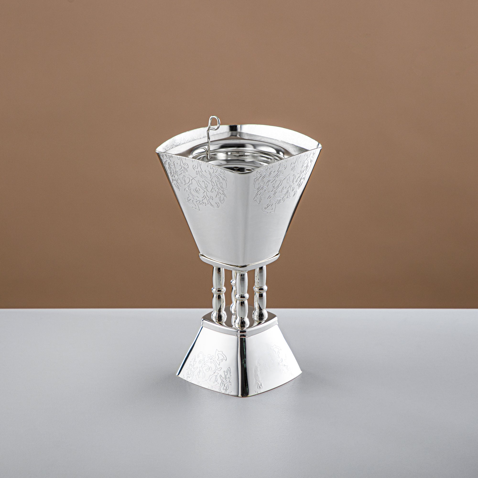 مبخرة المرجان فضي، متوسط (HT2408017) مبخرة عود