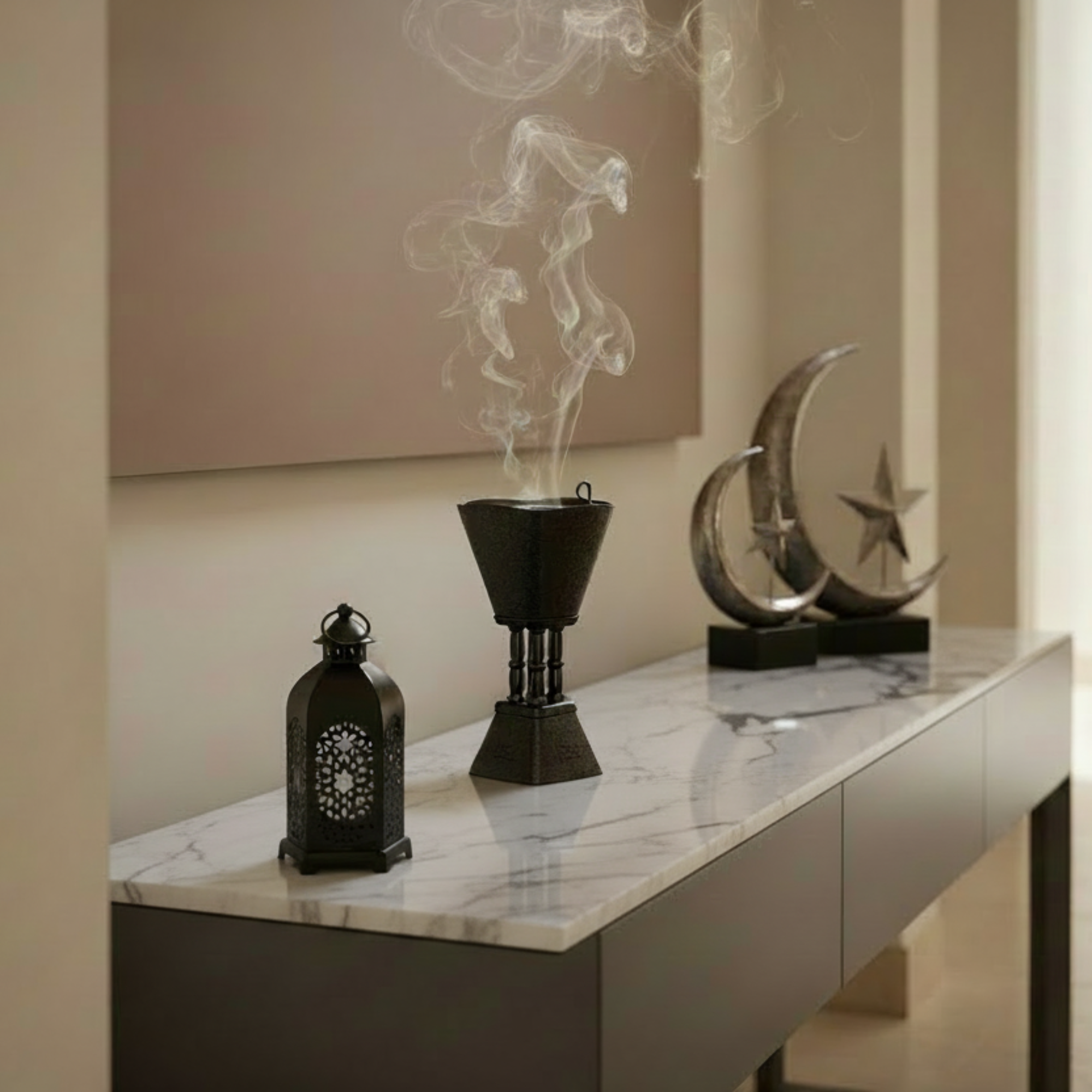 مبخرة المرجان باللون الأسود المتشقق 18 سم