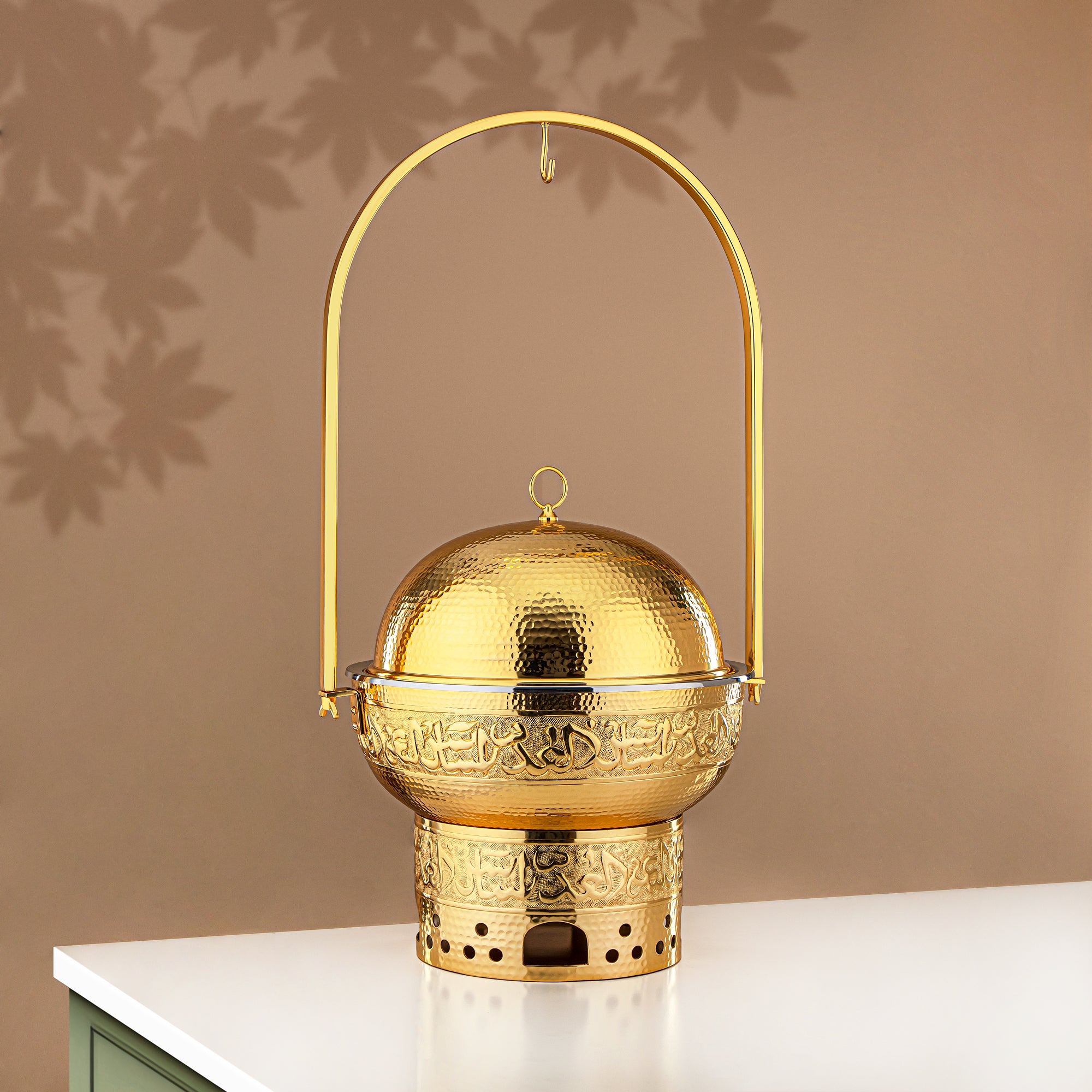 Almarjan Chafing Dish Stainless Steel 7L Gold (MD-3040) - Stylish Serveware