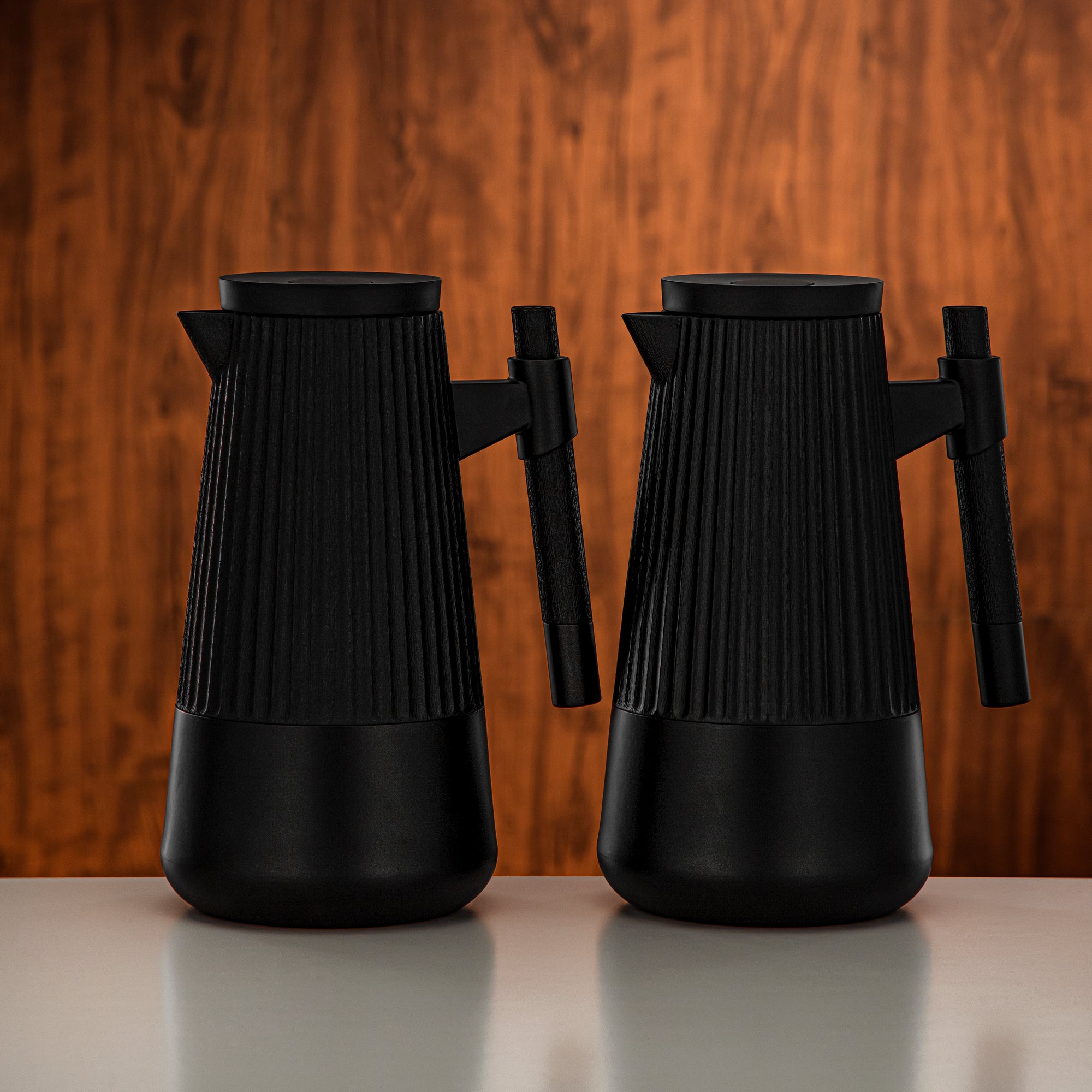 Almarjan Vacuum Flask Set 1L + 1L Matt Black