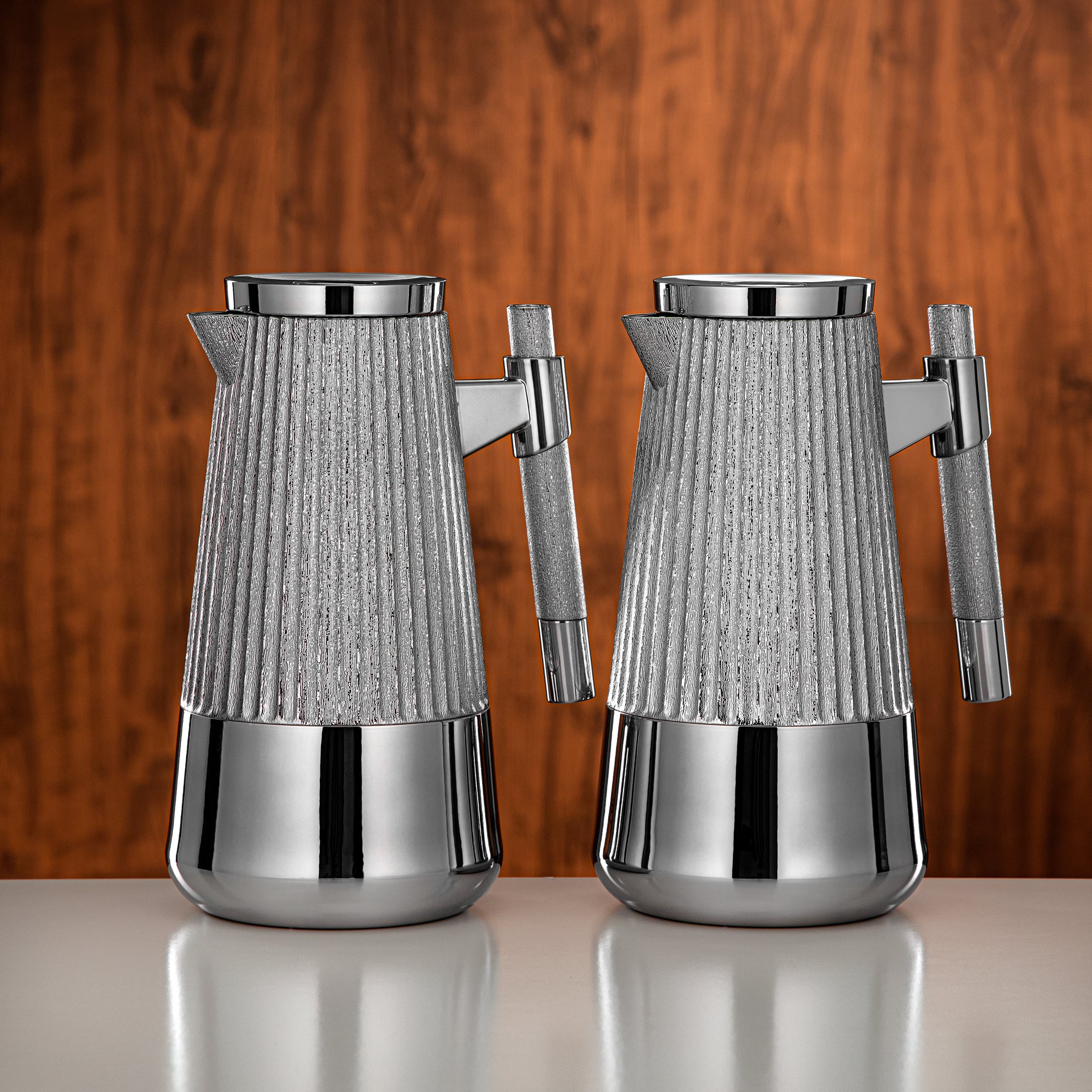 Almarjan Vacuum Flask Set 1L + 1L Silver