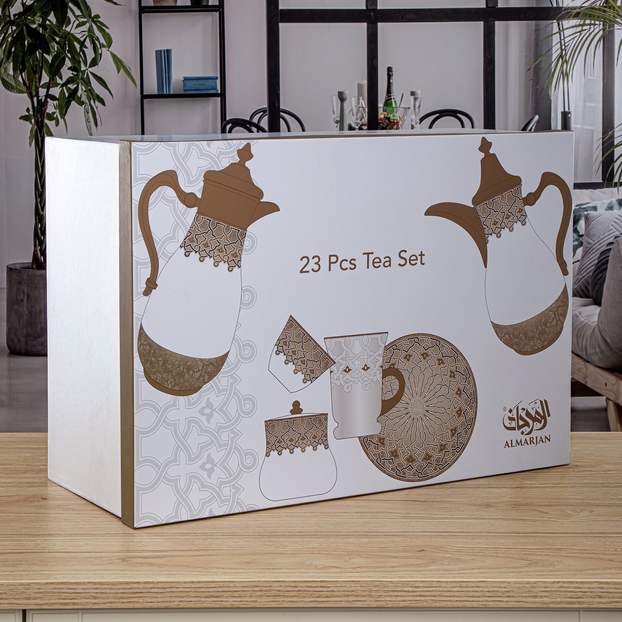 طقم المرجان للشاي والقهوة 23 قطعة - 2494