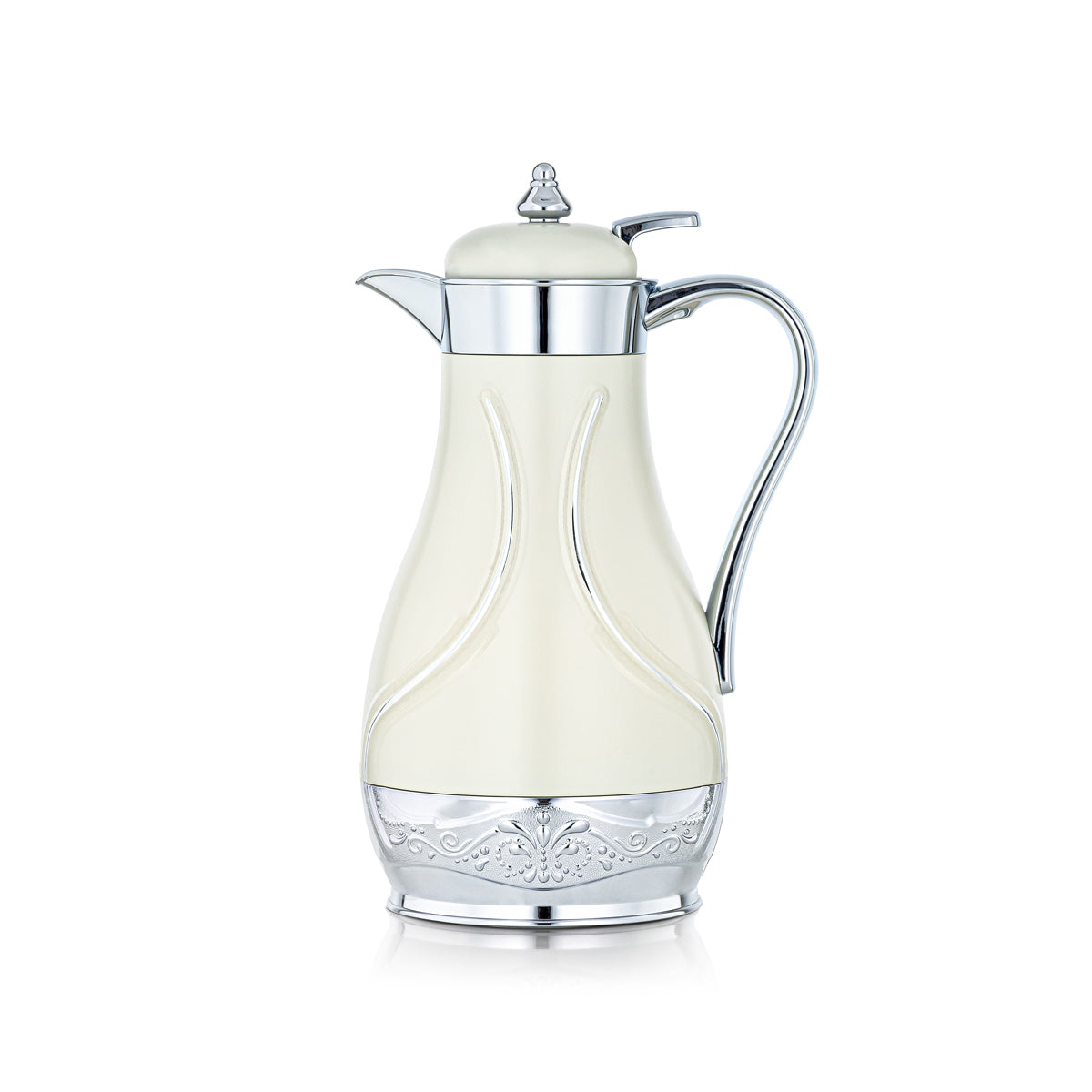 Almarjan 2 Pieces Vacuum Flask Set White & Silver - QKP-0700/1000Q330YZC-H195N