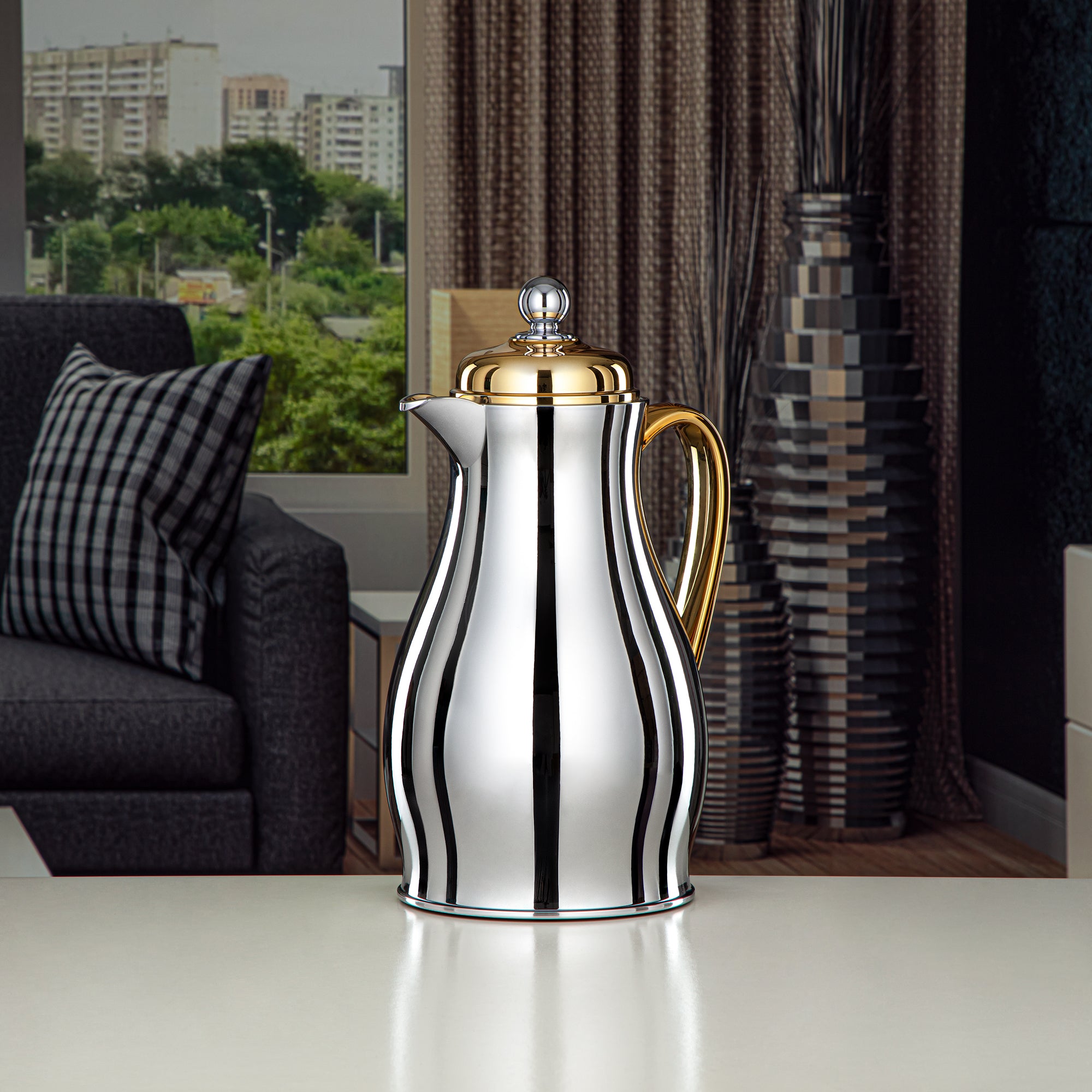 طقم ترامس المرجان فضي وذهبي 0.7L + 1L (RPA-070-SG+RPA-100-SG) – تقديم أنيق | رمضان واللقاءات