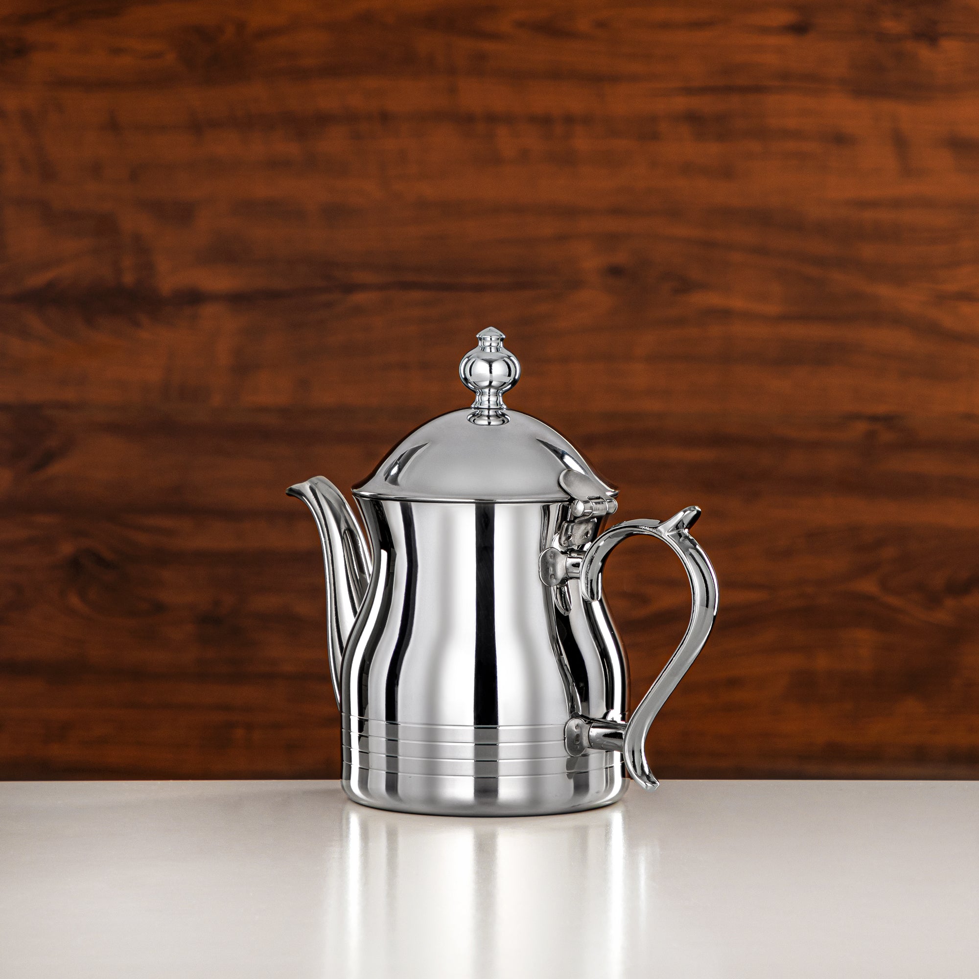 Almarjan Teapot 18oz Silver – Elegance