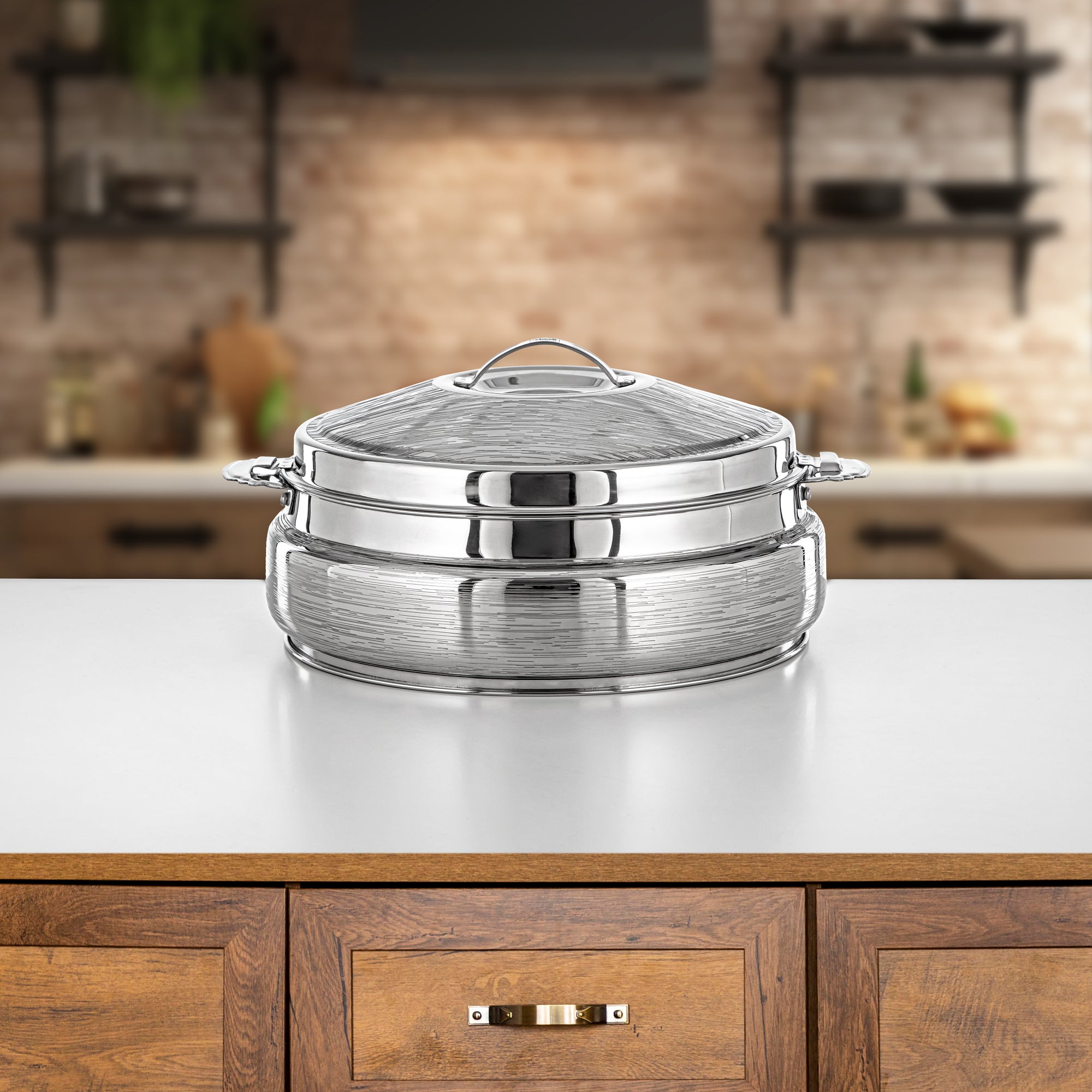 طقم حرارات المرجان ستانلس ستيل مكون من 3 قطع فضية - H24E12