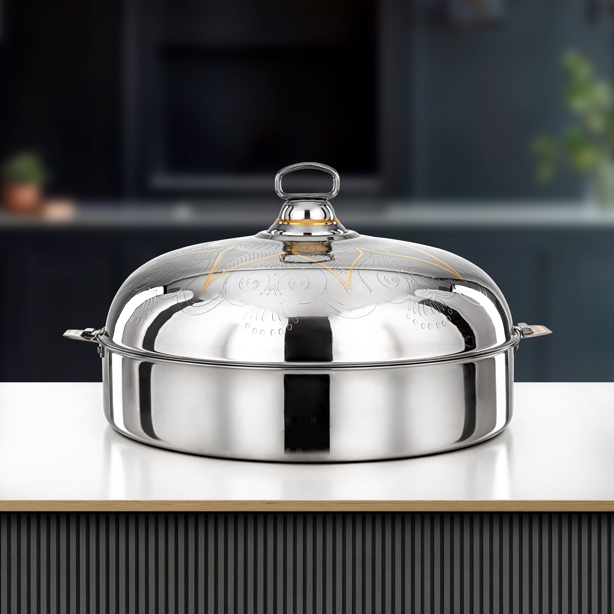 حرارات المرجان 50 سم فضي وذهبي