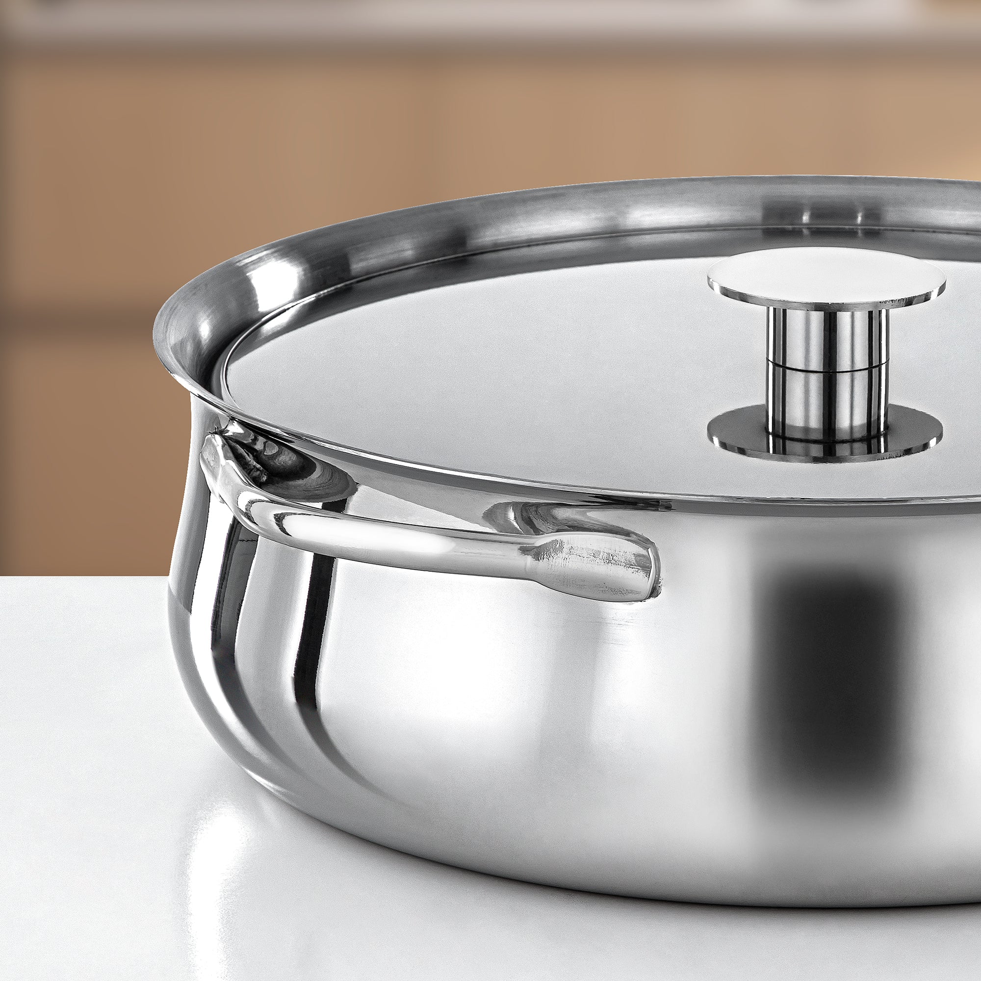 Almarjan Hot Pot Stainless Steel, 35CM (6000ML), Silver (H25P15) - Jawaher Collection