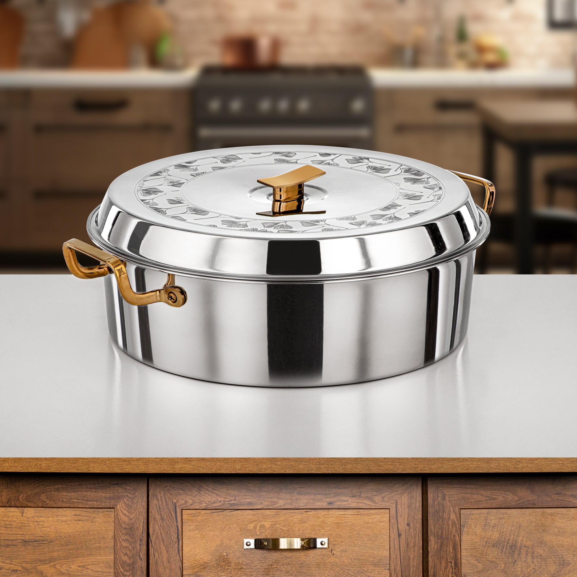 Almarjan Badr Hot Pot 35cm Silver & Gold