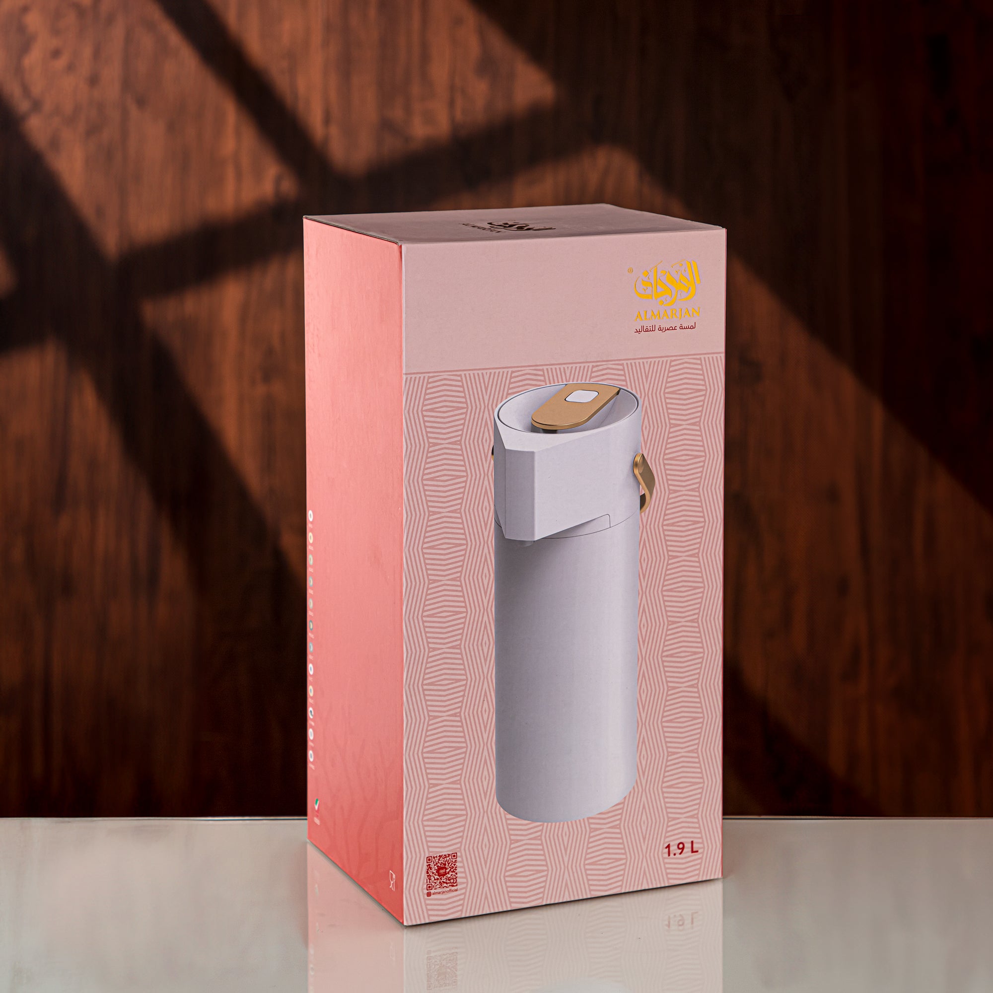 ترمس المرجان سعة 1.9 لتر باللون الرمادي الناعم والفضي - UKM25-190 SG/C