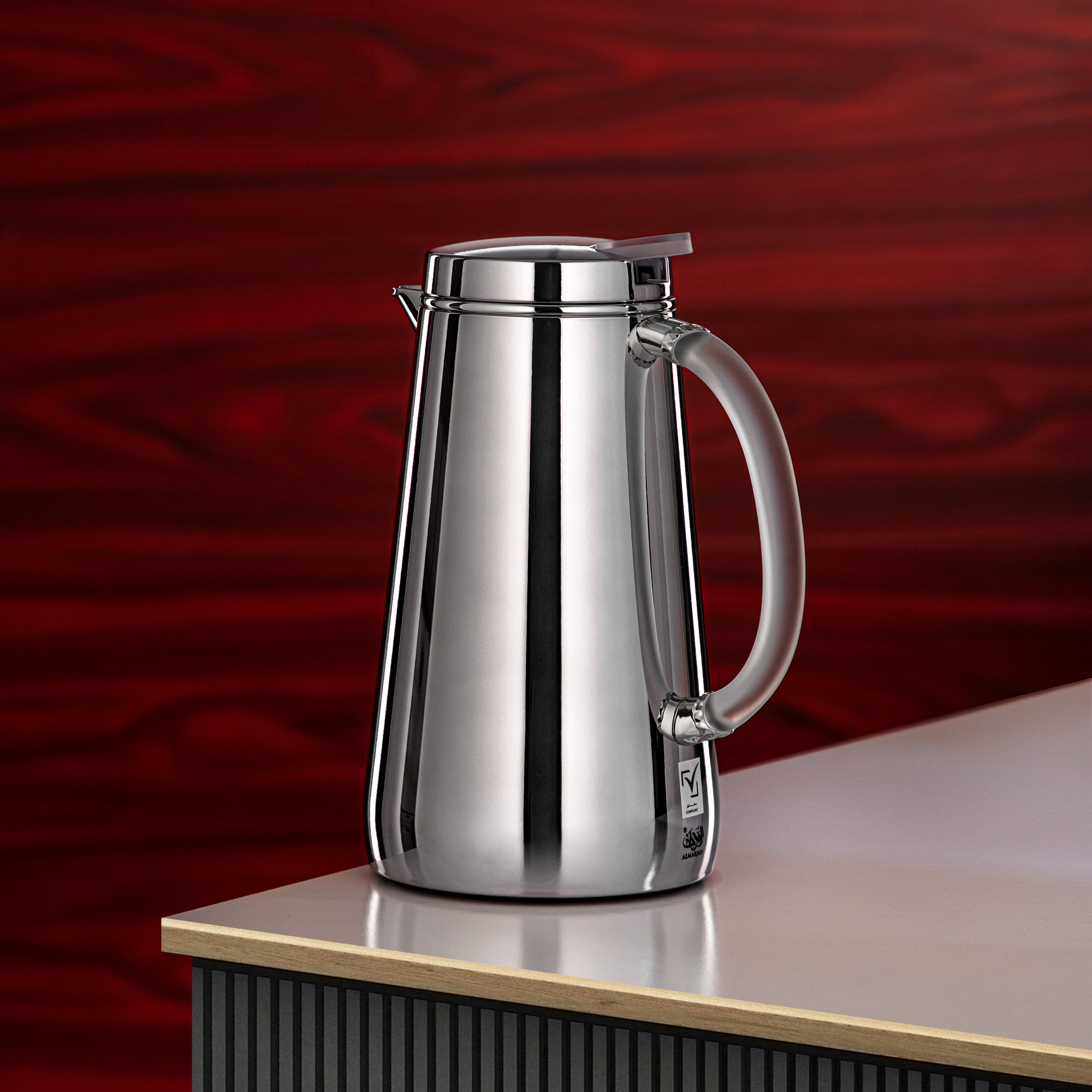 ترمس المرجان معدن 0.7 لتر فضي بمقبض فروست (VOP-700 CY15) – تقديم أنيق | رمضان و التجمعات