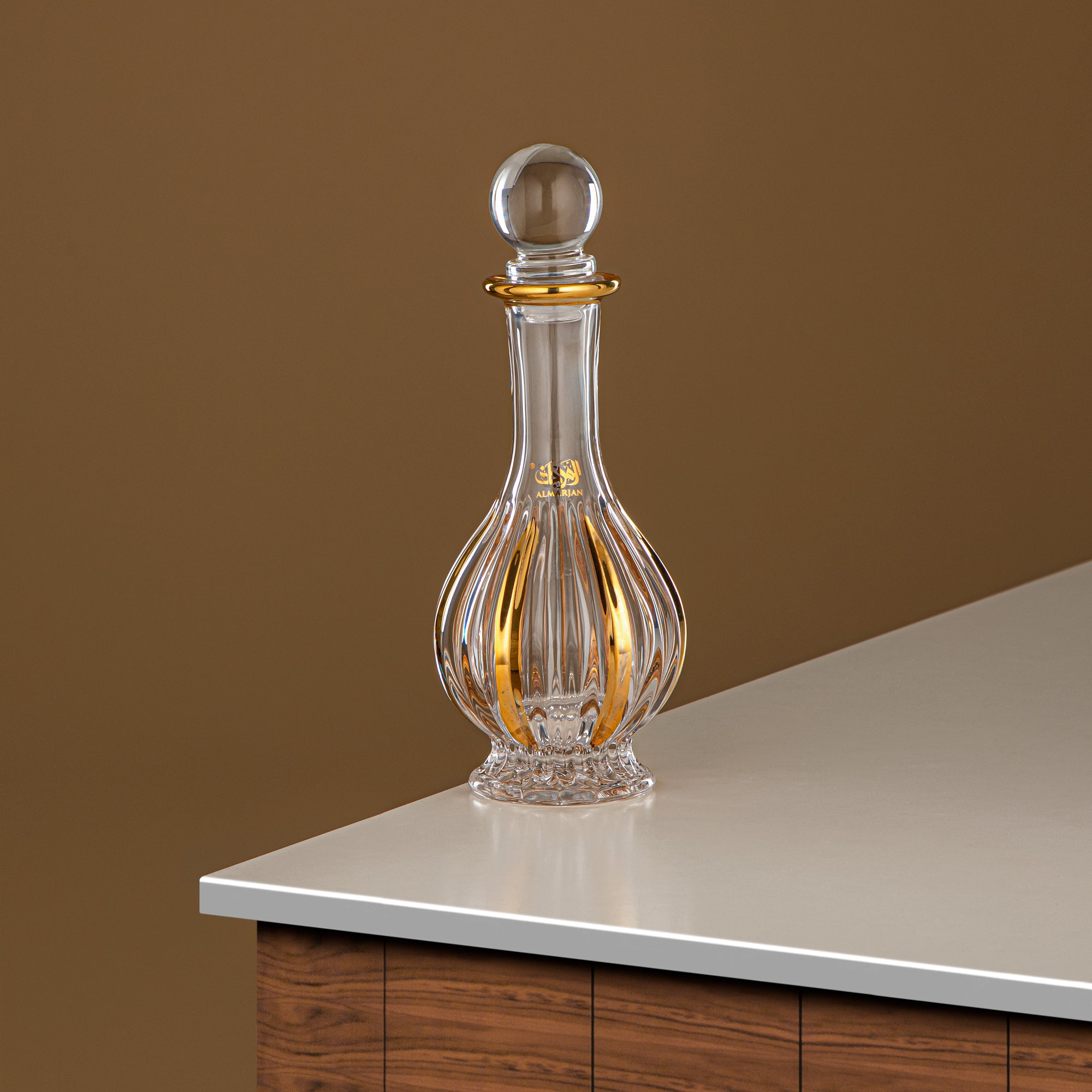 زجاجة عطر المرجان 200 مل (VR-D22-4-Golden) - زجاج بمقبض بجعة | مجموعة البجعة