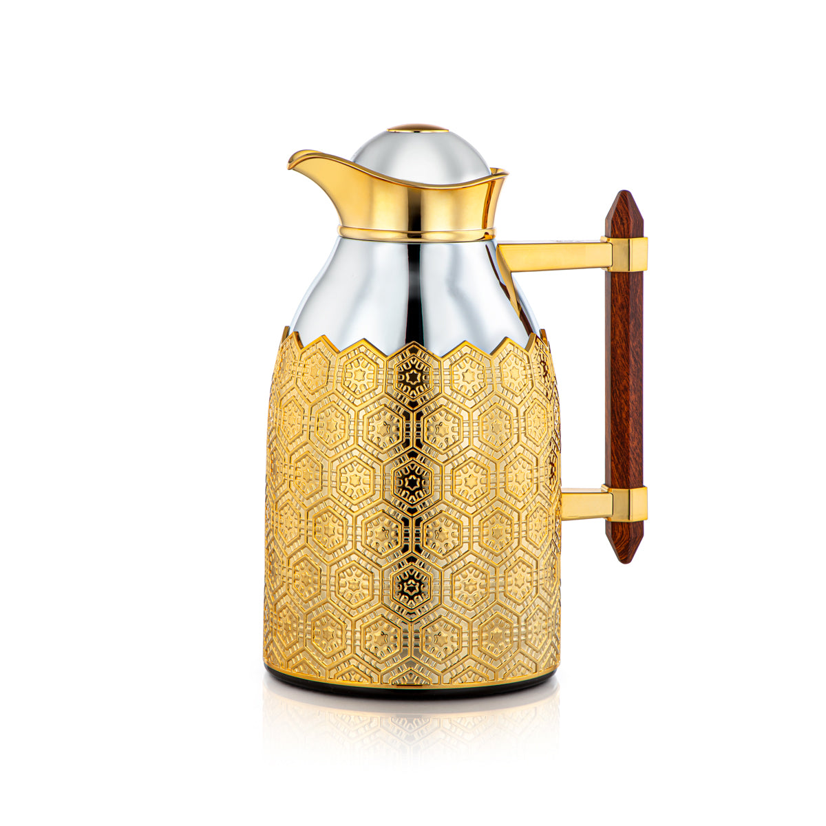 Almarjan 2 Pieces Vacuum Flask Set Silver & Gold - CBL + CBM-CEG