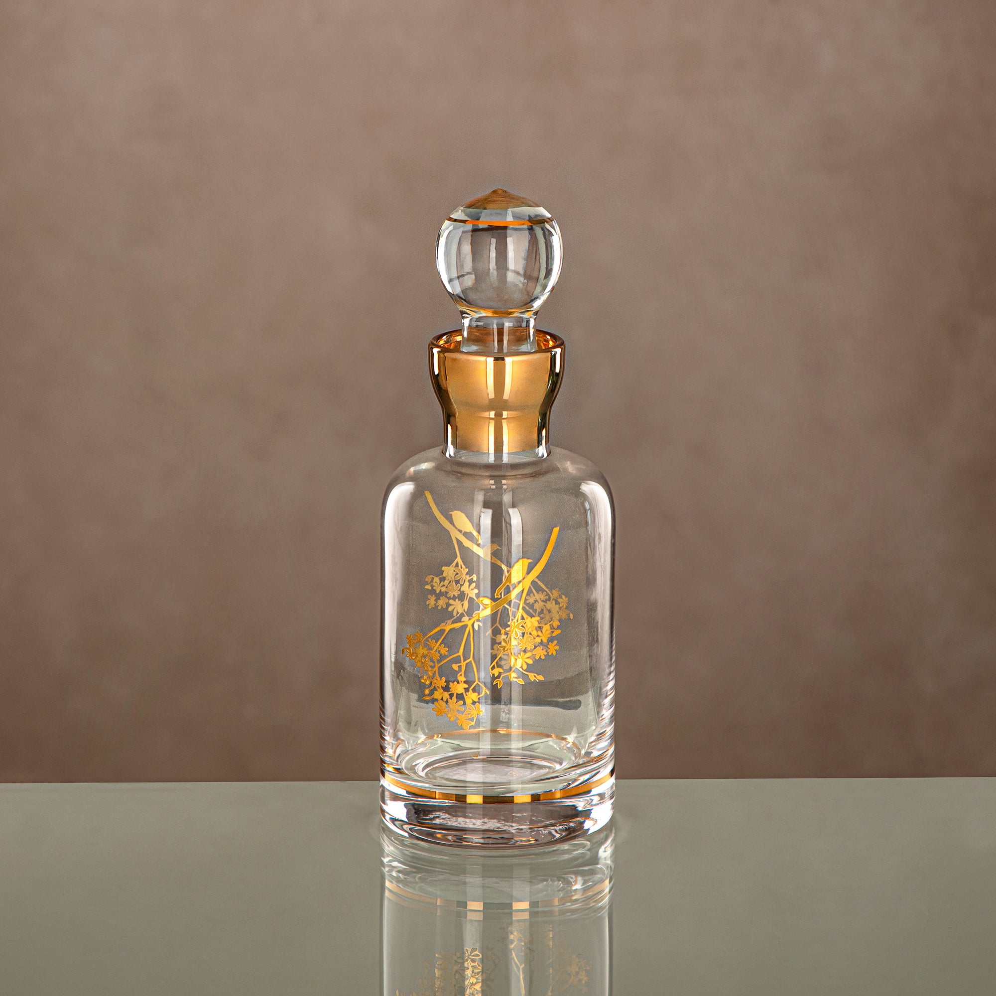 زجاجة عطر المرجان شفافة وذهبية 16.5 توله (0862P-XQZT-GLD) التجمعات، المناسبات الخاصة، رمضان، العيد