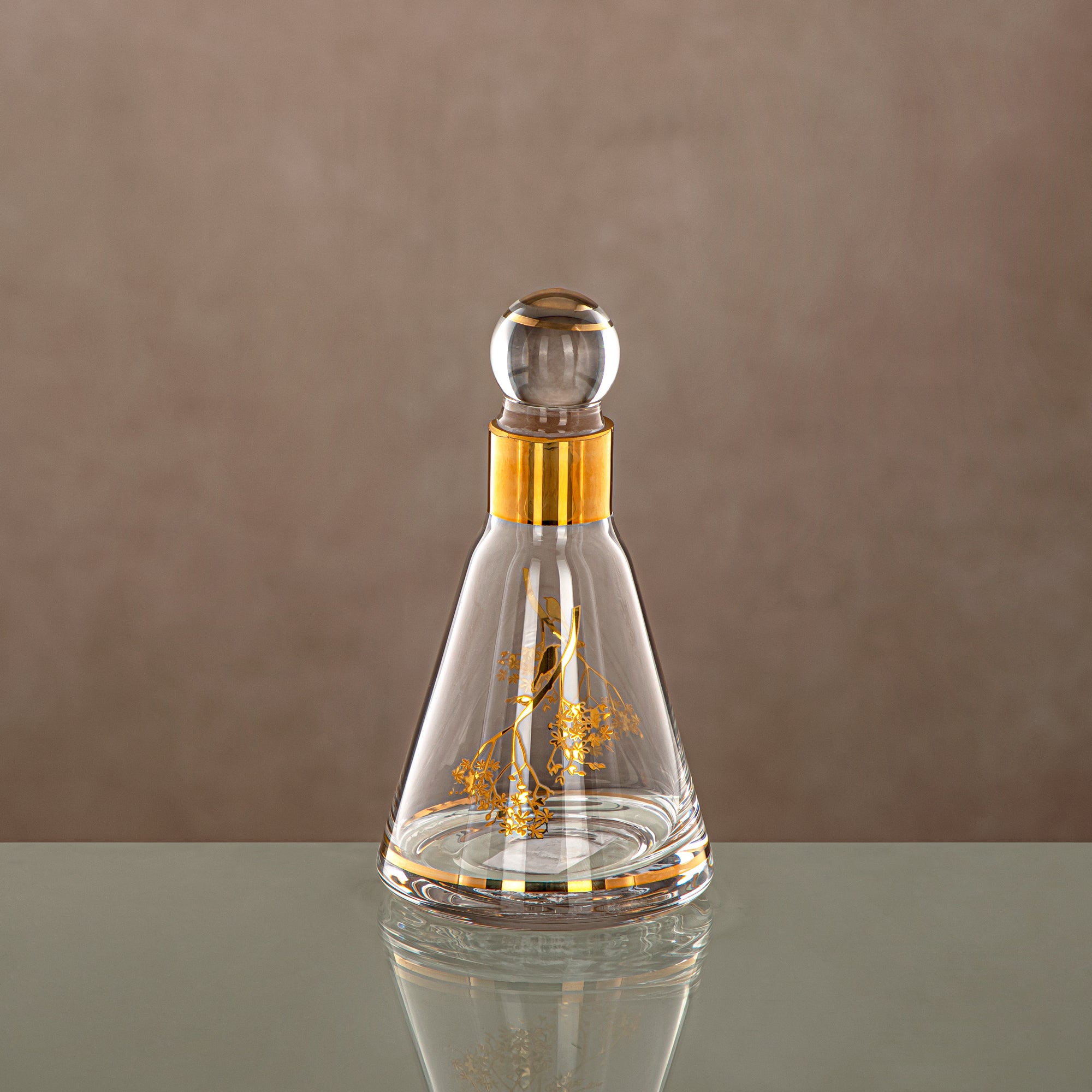 زجاجة عطر المرجان شفافة وذهبية 14 تولة (0864P-XQZT-GLD) التجمعات، المناسبات الخاصة، رمضان، العيد