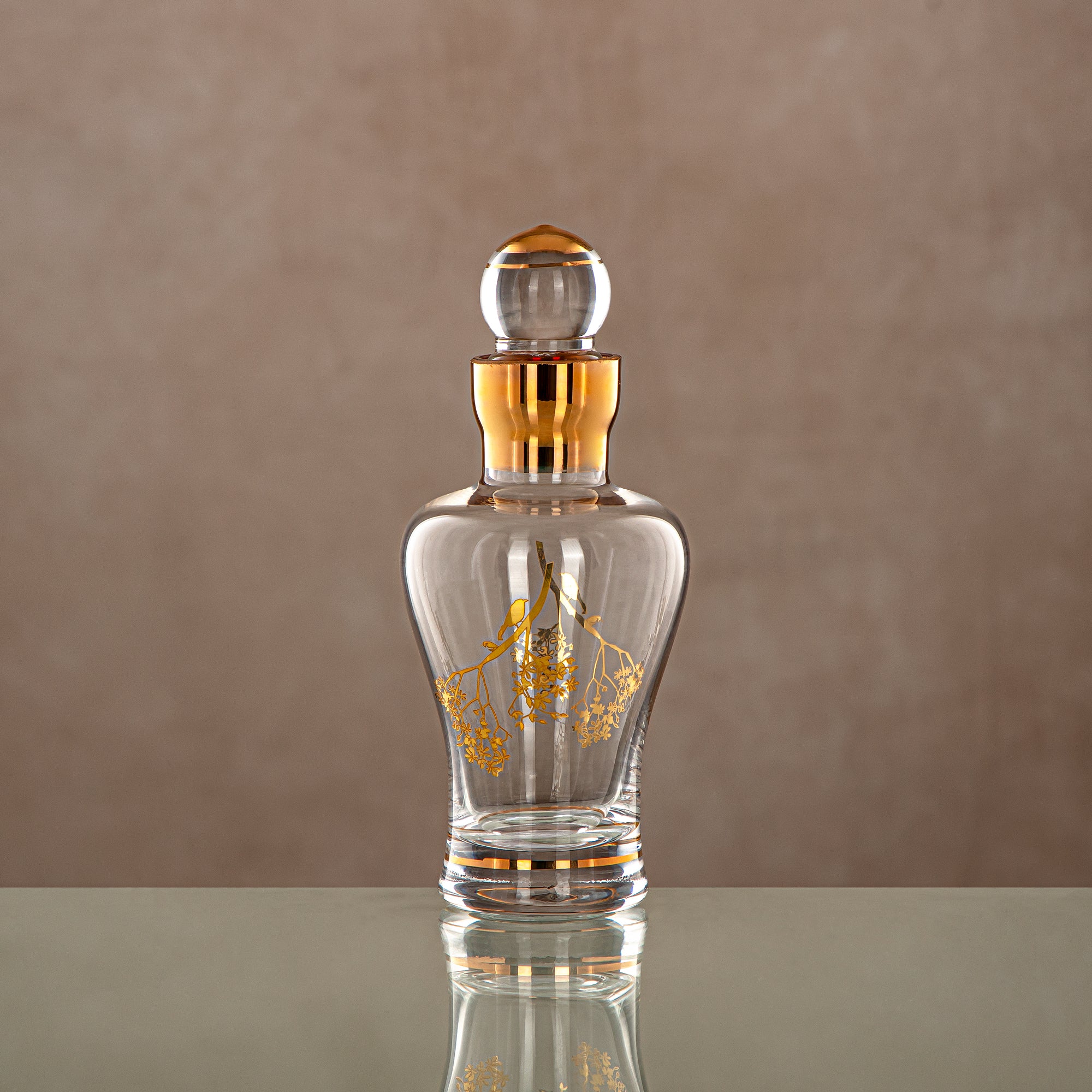 زجاجة عطر المرجان شفافة وذهبية 12.5 توله (0865P-XQZT-GLD) التجمعات، المناسبات الخاصة، رمضان، العيد