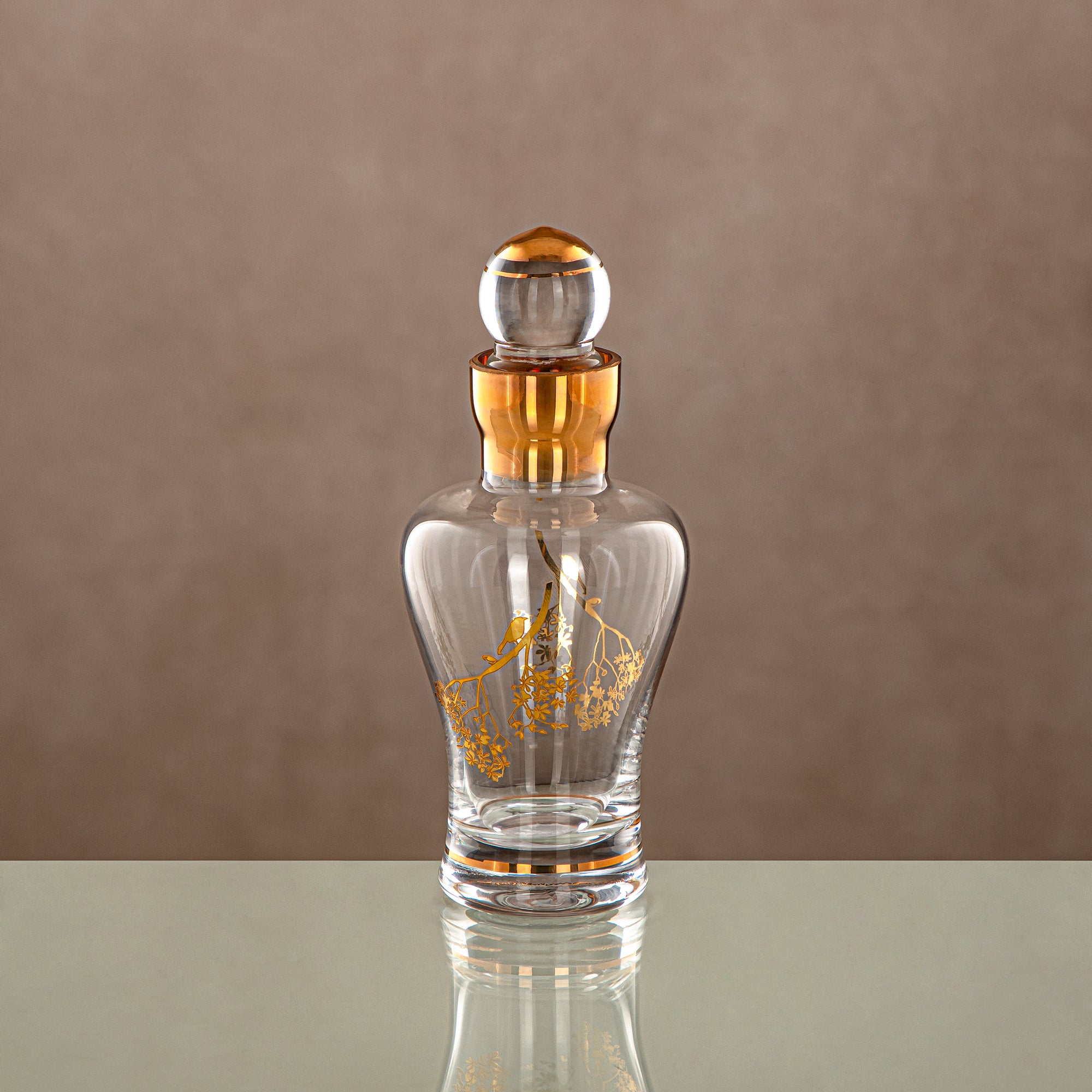 زجاجة عطر المرجان شفافة وذهبية 12.5 توله (0865P-XQZT-GLD) التجمعات، المناسبات الخاصة، رمضان، العيد