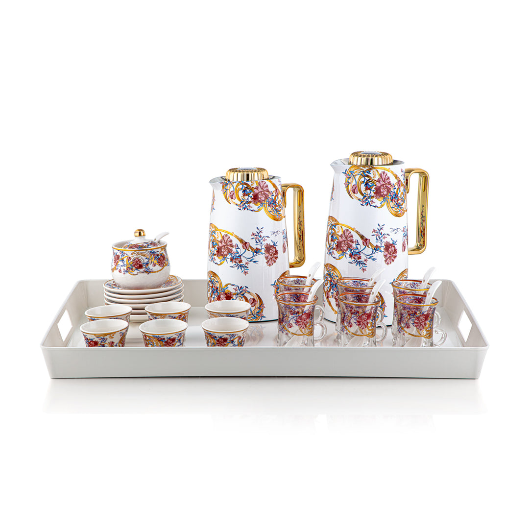 Almarjan 29 Pieces Tea Set - SDT07/10HF-23-12A,28-SDT-TR-12A