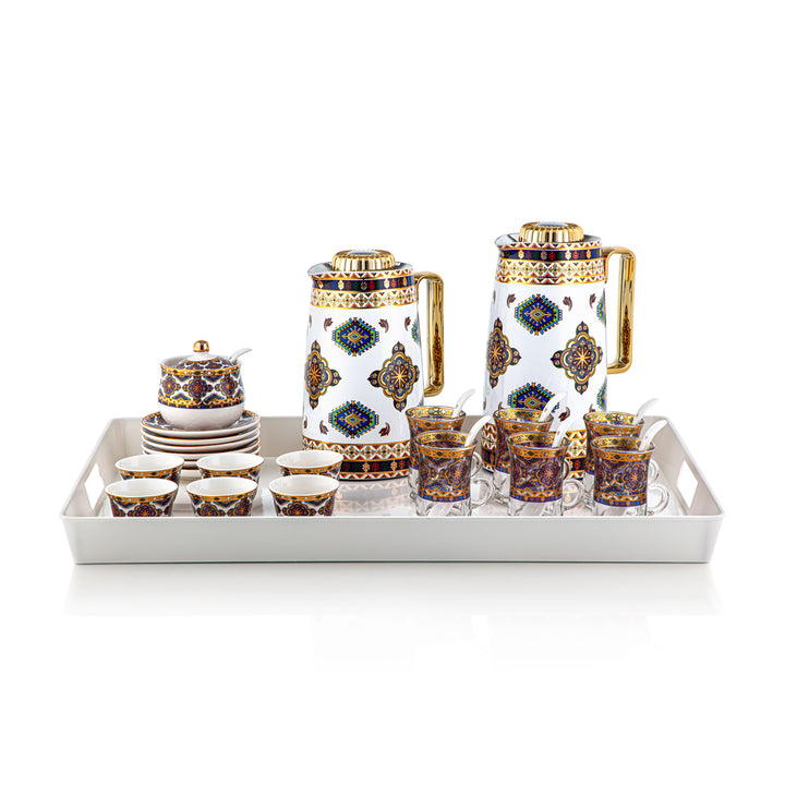 Almarjan 29 Pieces Tea Set - SDT07/10HF-23-13A,28-SDT-TR-13A