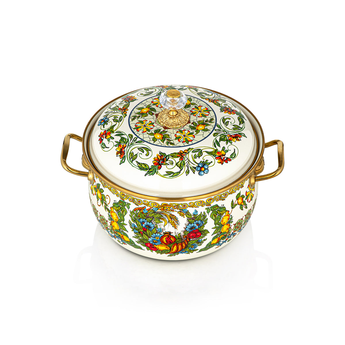 Almarjan 22 CM Tohfa Collection Enamel Cooking Pot - 287421130