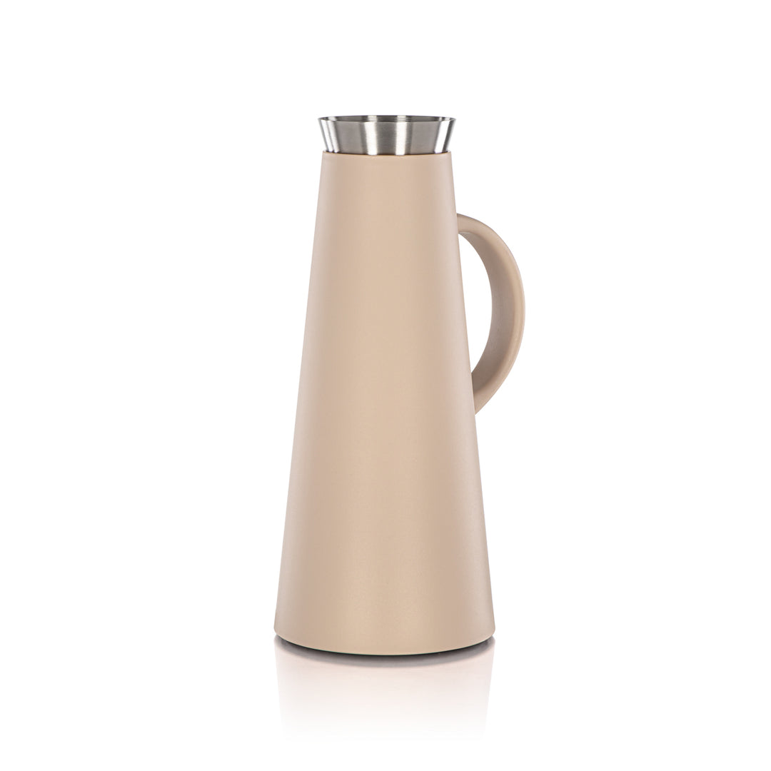 Almarjan 1 Liter Vacuum Flask Beige & Silver - 75410-MC