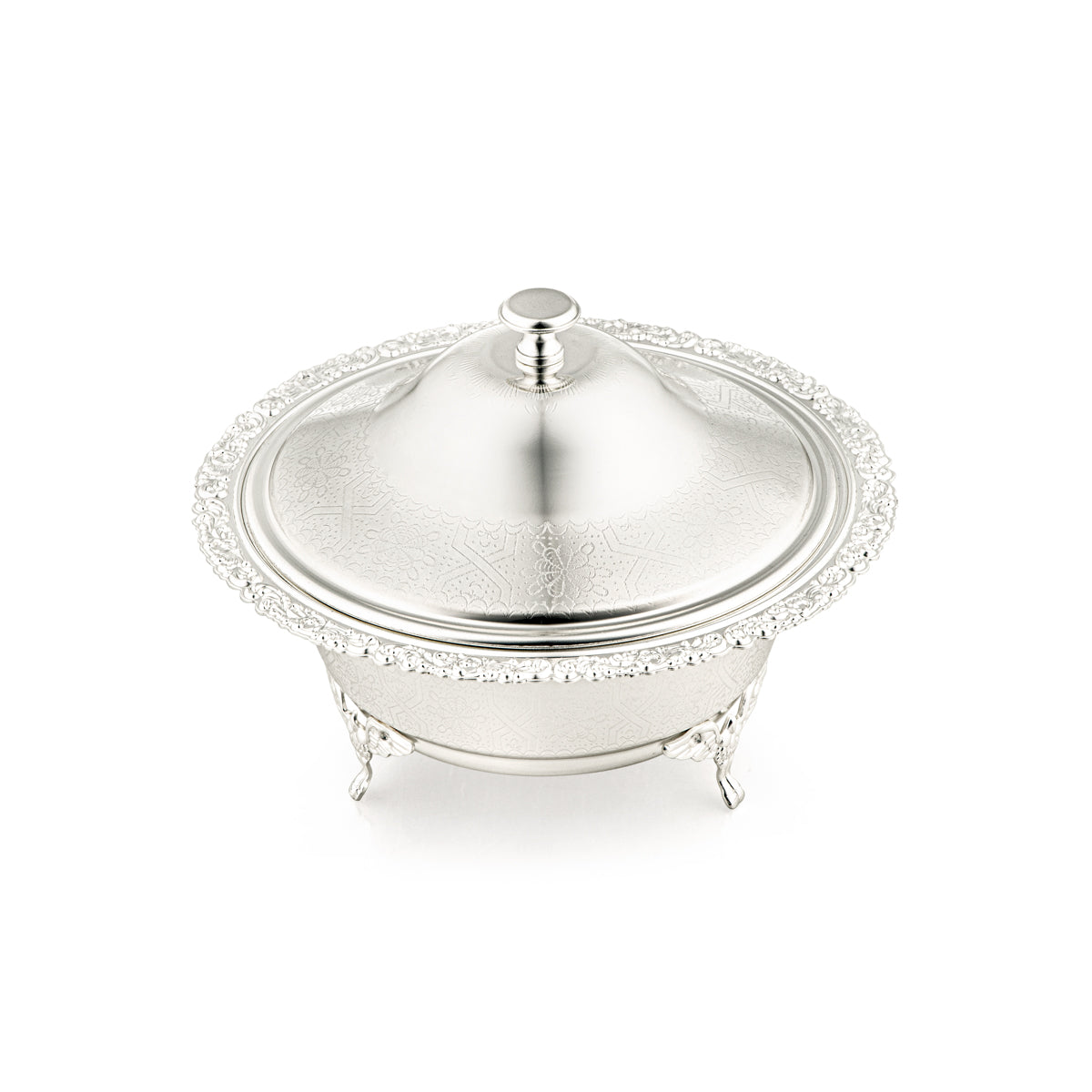 ALMARJAN 20 CM Date Bowl With Cover Silver 851-27S