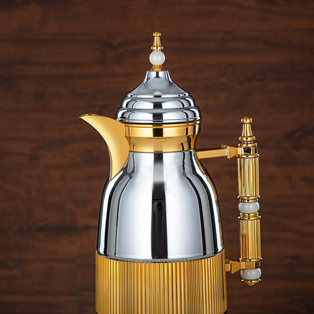 Almarjan 2 Pieces Vacuum Flask Set Silver & Gold - CALD-CEG