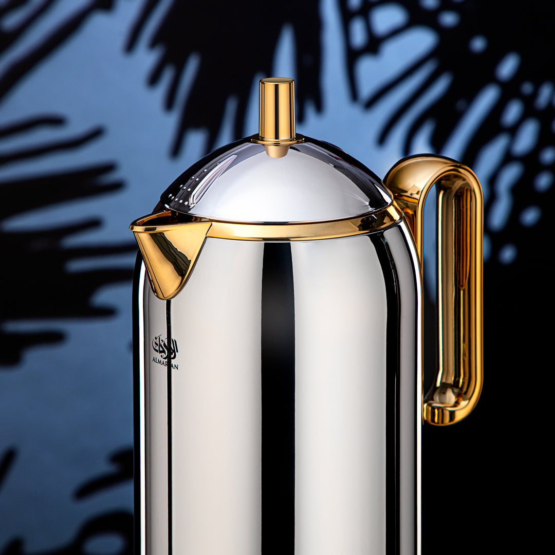 Almarjan 0.3 Liter Vacuum Flask Silver & Gold - CHA-030SG