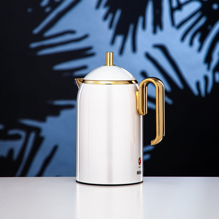 Almarjan 0.65 Liter Vacuum Flask White & Gold - CHA-065WHG