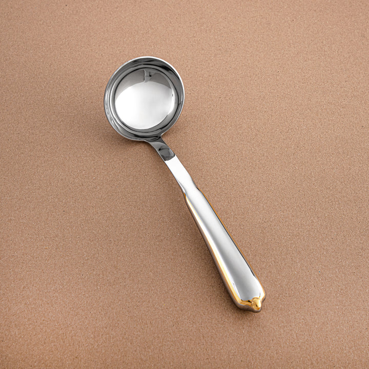 Almarjan Stainless Steel Ladle – Mirror Finish, Silver & Gold CUT1620050