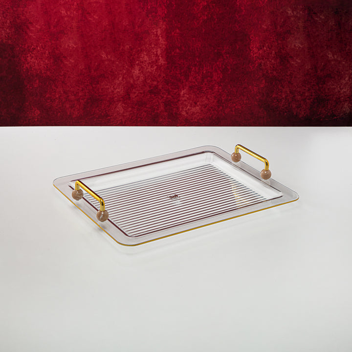 Almarjan 45 CM Rectangle Acrylic Tray - FB03-450 PBG/G