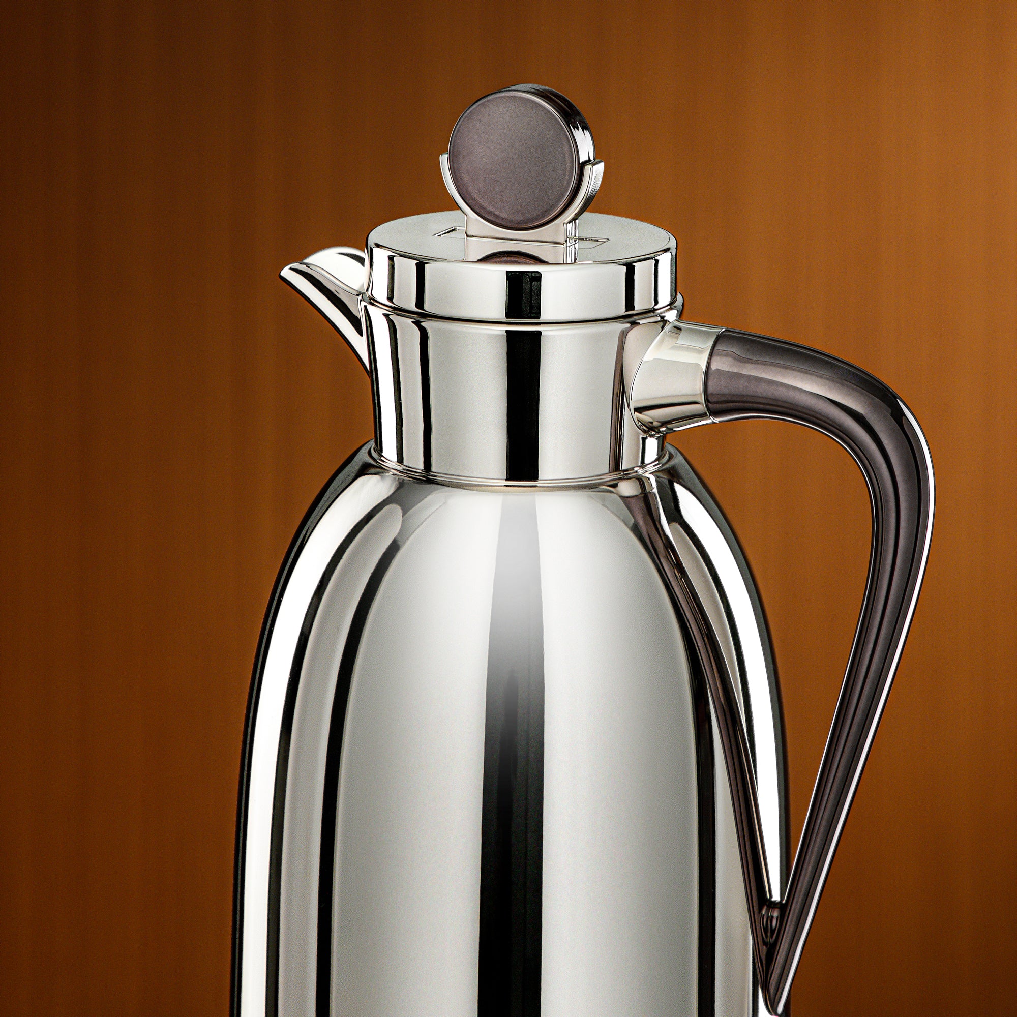 Almarjan Vacuum Flask Set 0.7L & 1L Nickel & Gun Black