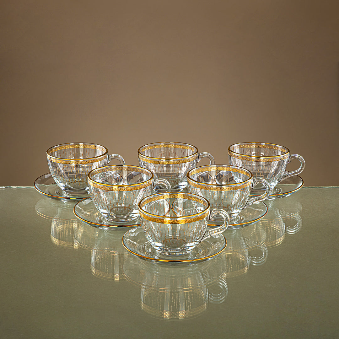 Combi 6 Pieces Glass  Cappuccino Cup Set - G1013/1Z-35/CD