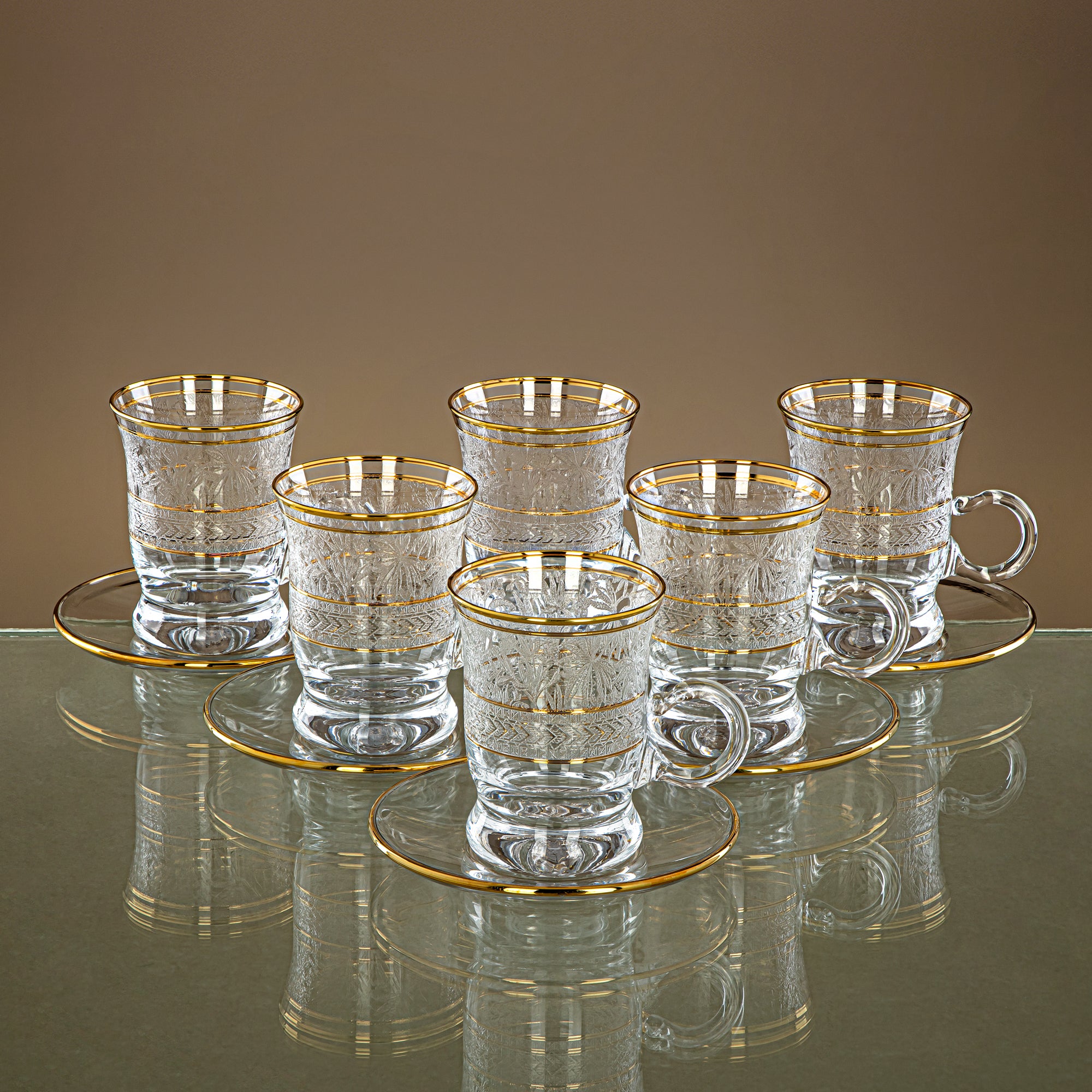 Combi 6 Pieces Glass Tea Cup Set - G1056AZ-35/11