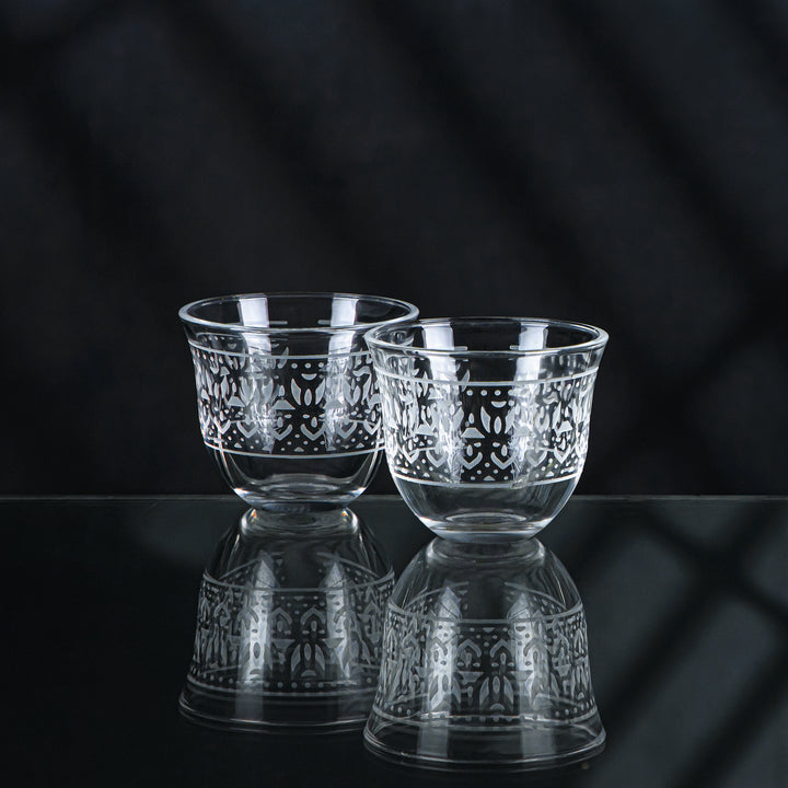 Almarjan 6 Pieces Folk Collection Glass Cawa Cup - GLS2630001