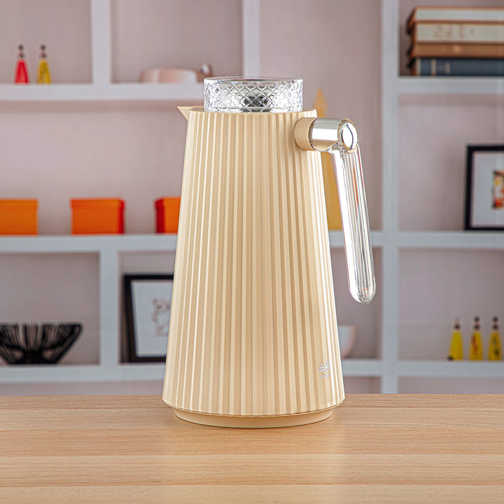 Almarjan 2 Pieces Vacuum Flask Set Beige - GT106-100/130 BG/C/TR